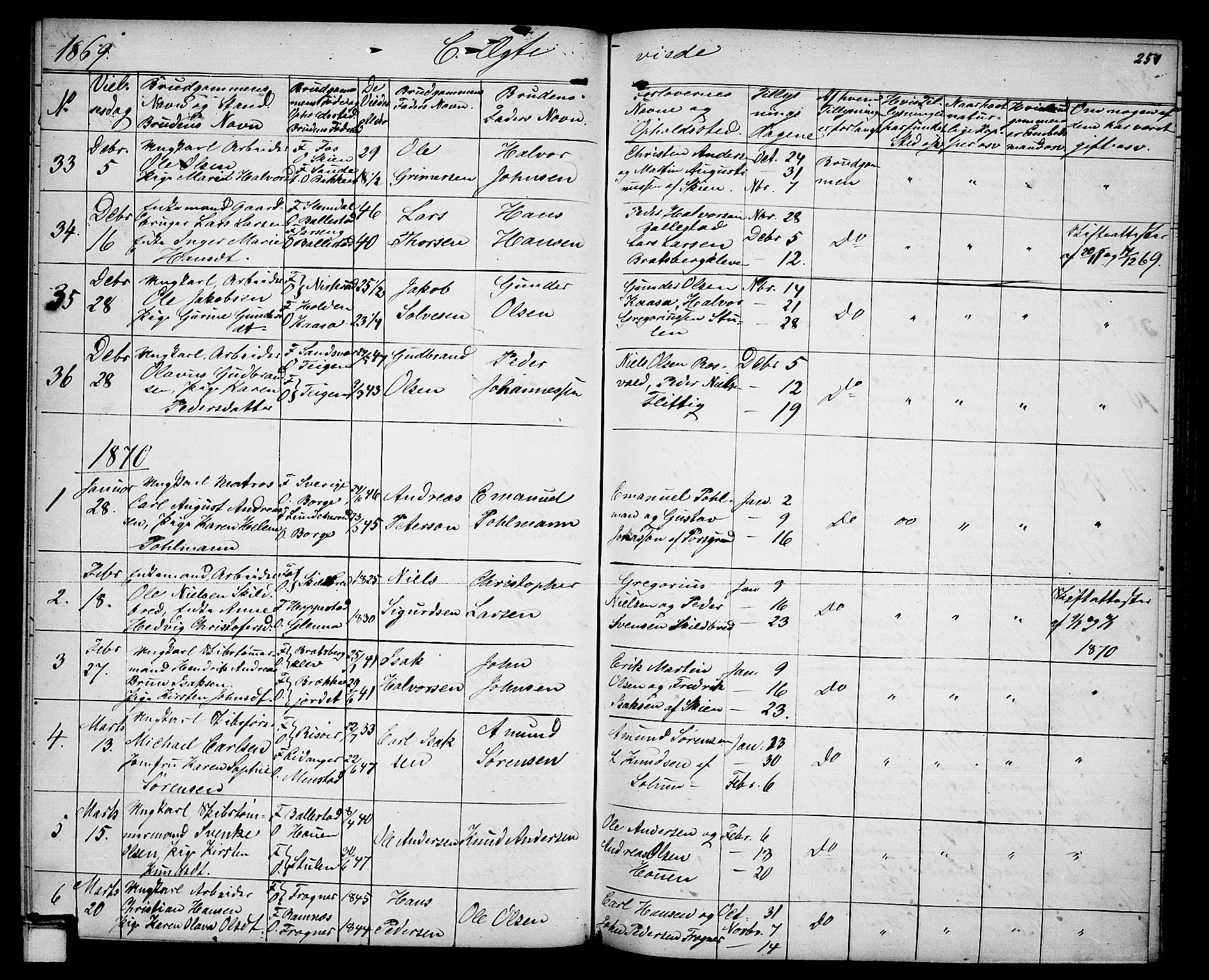 Gjerpen kirkebøker, SAKO/A-265/G/Ga/L0001: Parish register (copy) no. I 1, 1864-1882, p. 251