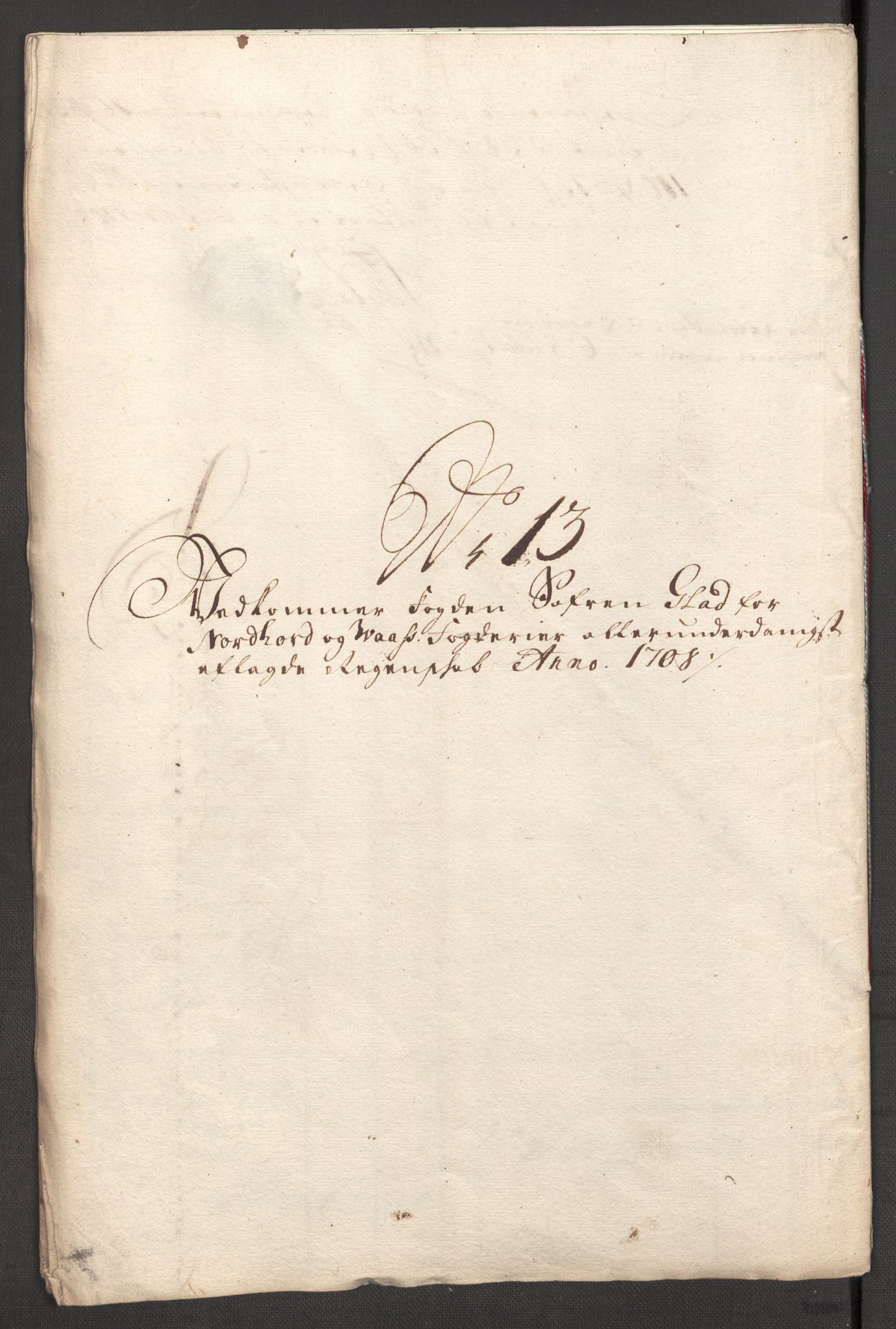 Rentekammeret inntil 1814, Reviderte regnskaper, Fogderegnskap, AV/RA-EA-4092/R51/L3189: Fogderegnskap Nordhordland og Voss, 1708, p. 263