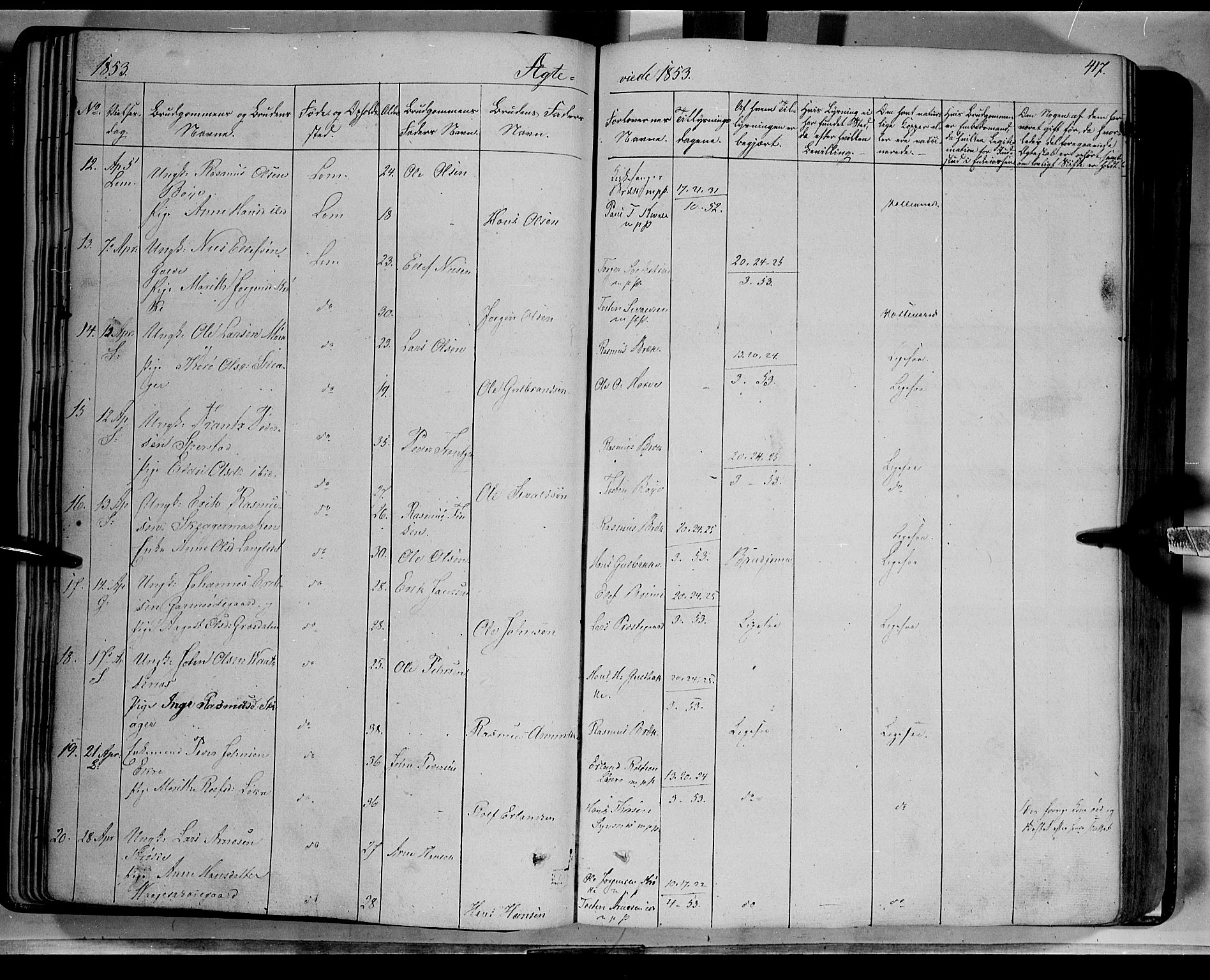 Lom prestekontor, AV/SAH-PREST-070/K/L0006: Parish register (official) no. 6B, 1837-1863, p. 417