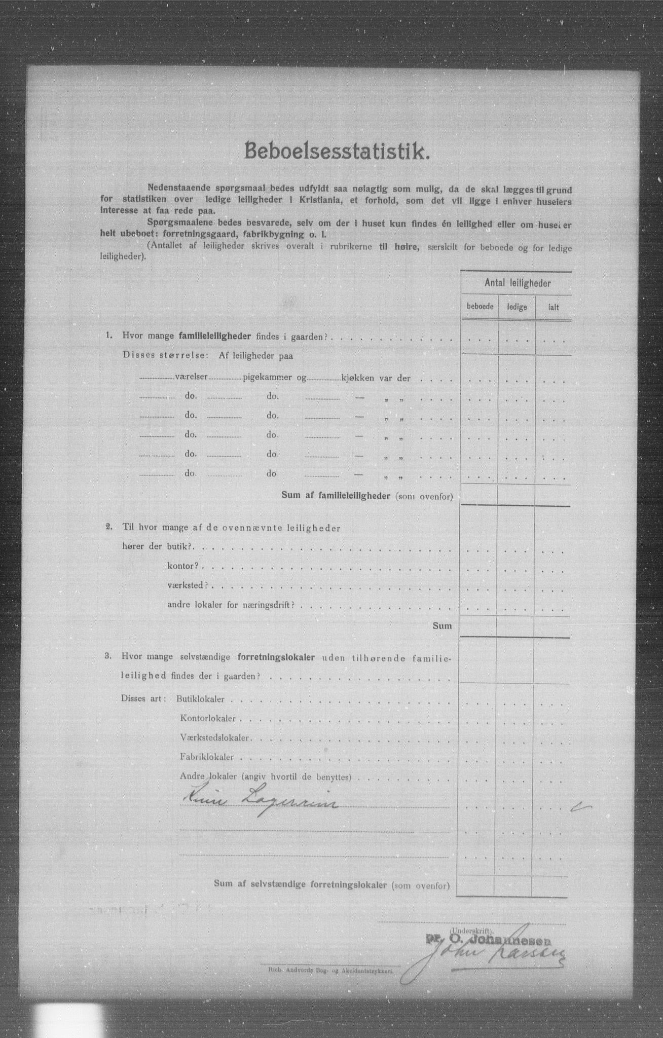 OBA, Municipal Census 1904 for Kristiania, 1904, p. 4161