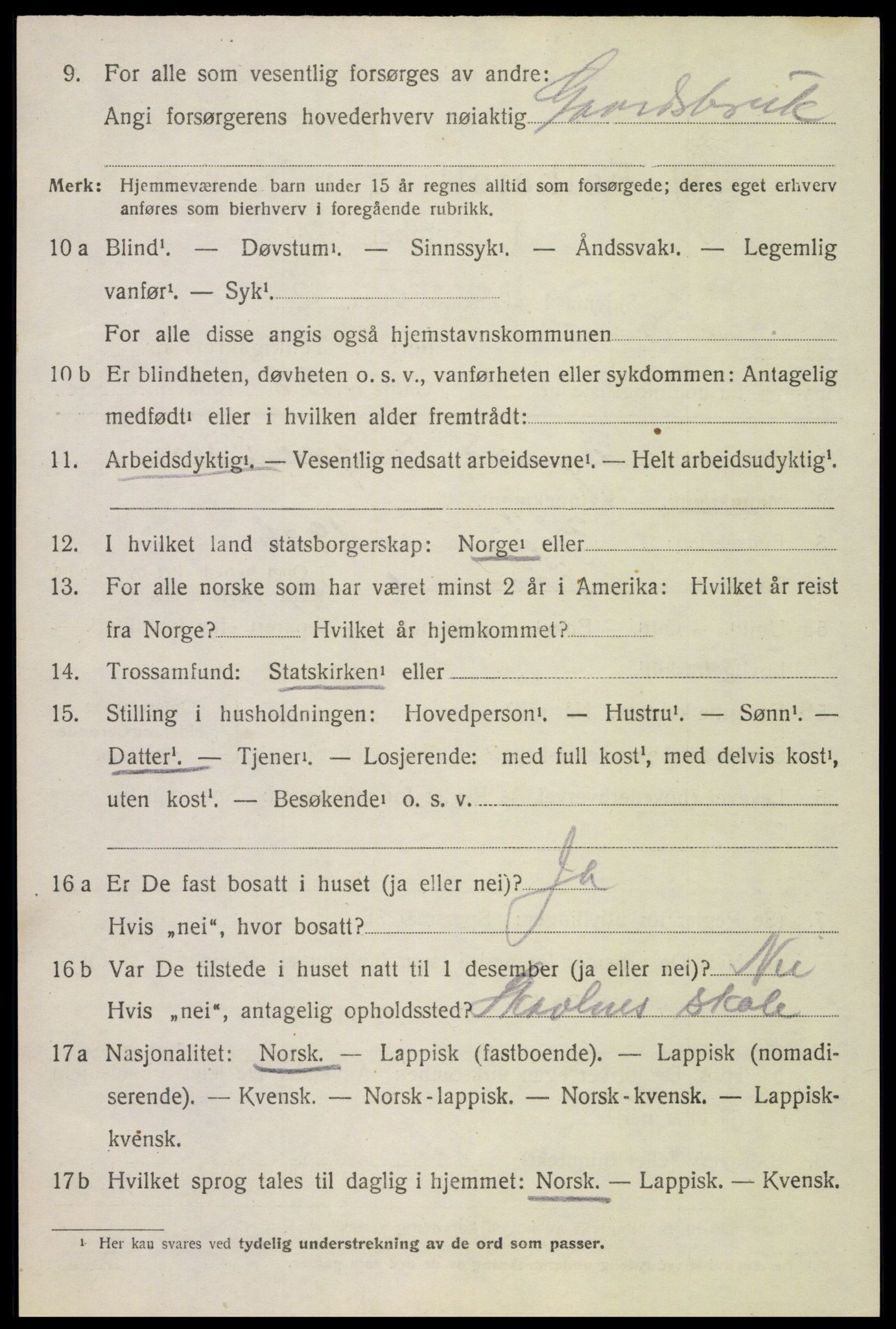 SAT, 1920 census for Øksnes, 1920, p. 2857