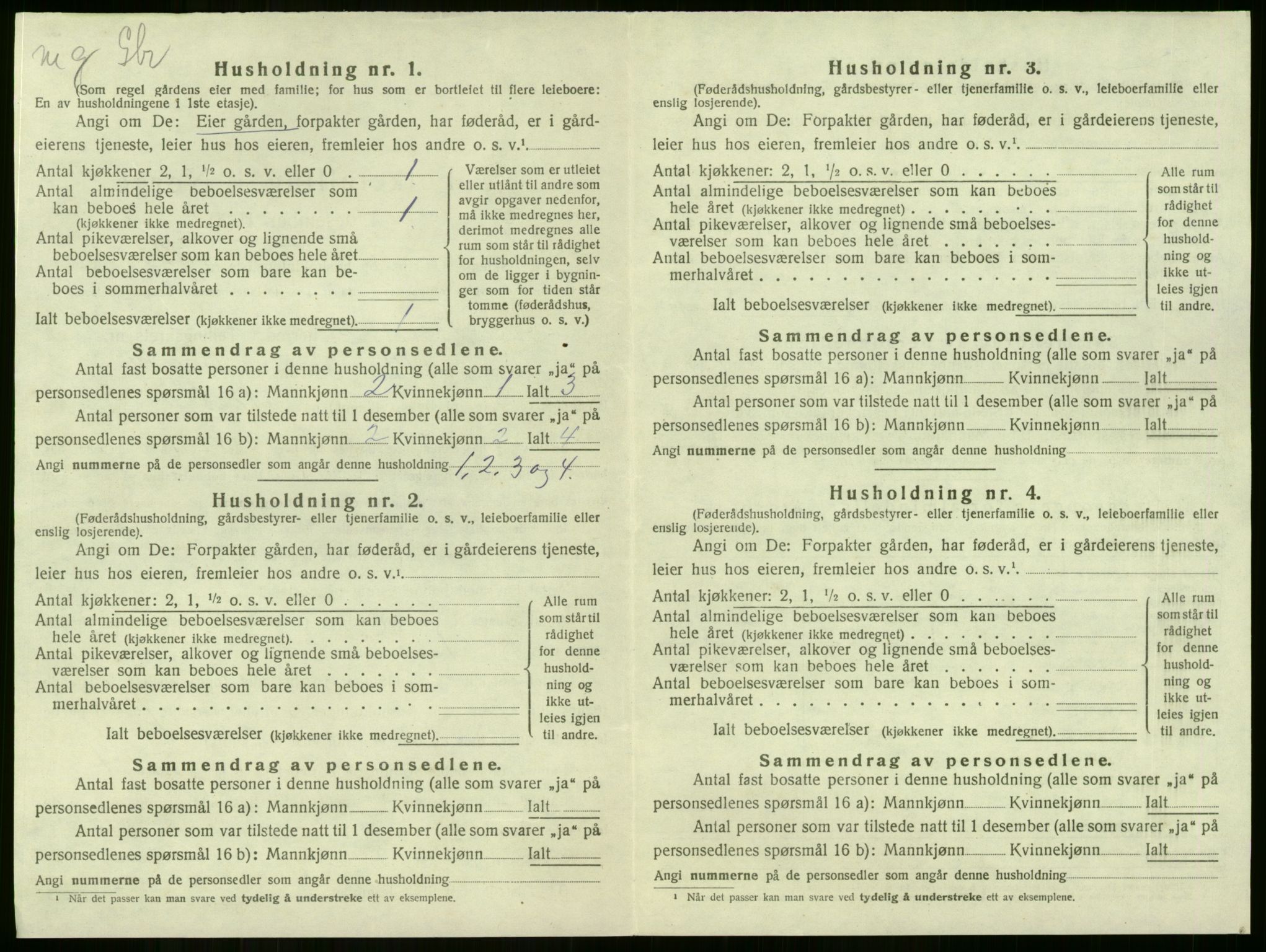 SAKO, 1920 census for Lier, 1920, p. 3042