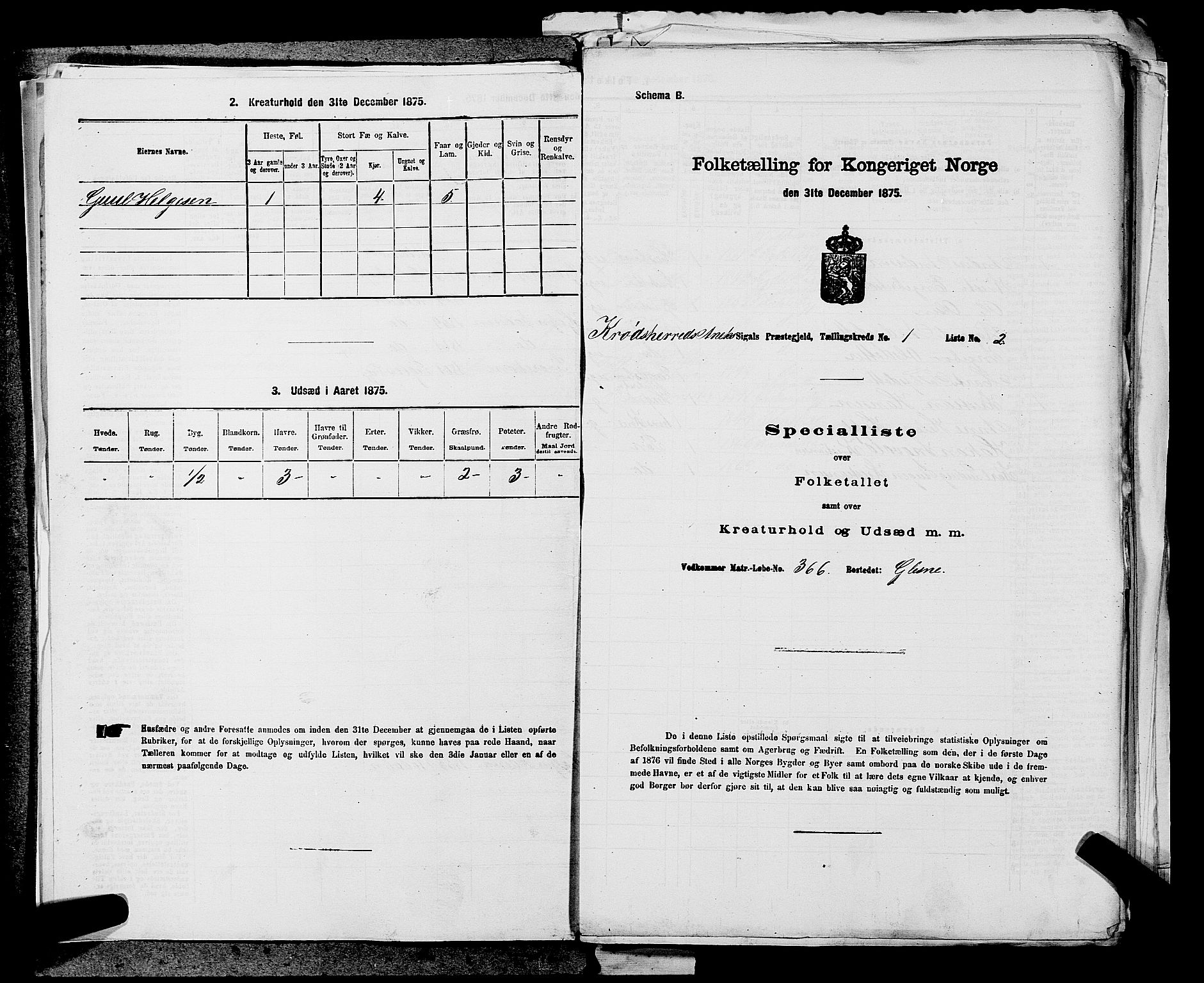 SAKO, 1875 census for 0621P Sigdal, 1875, p. 1170