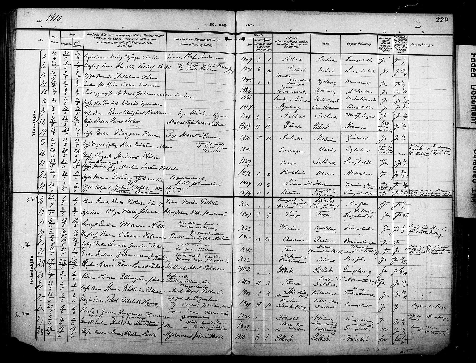 Borge prestekontor Kirkebøker, AV/SAO-A-10903/F/Fa/L0009: Parish register (official) no. I 9, 1902-1911, p. 229