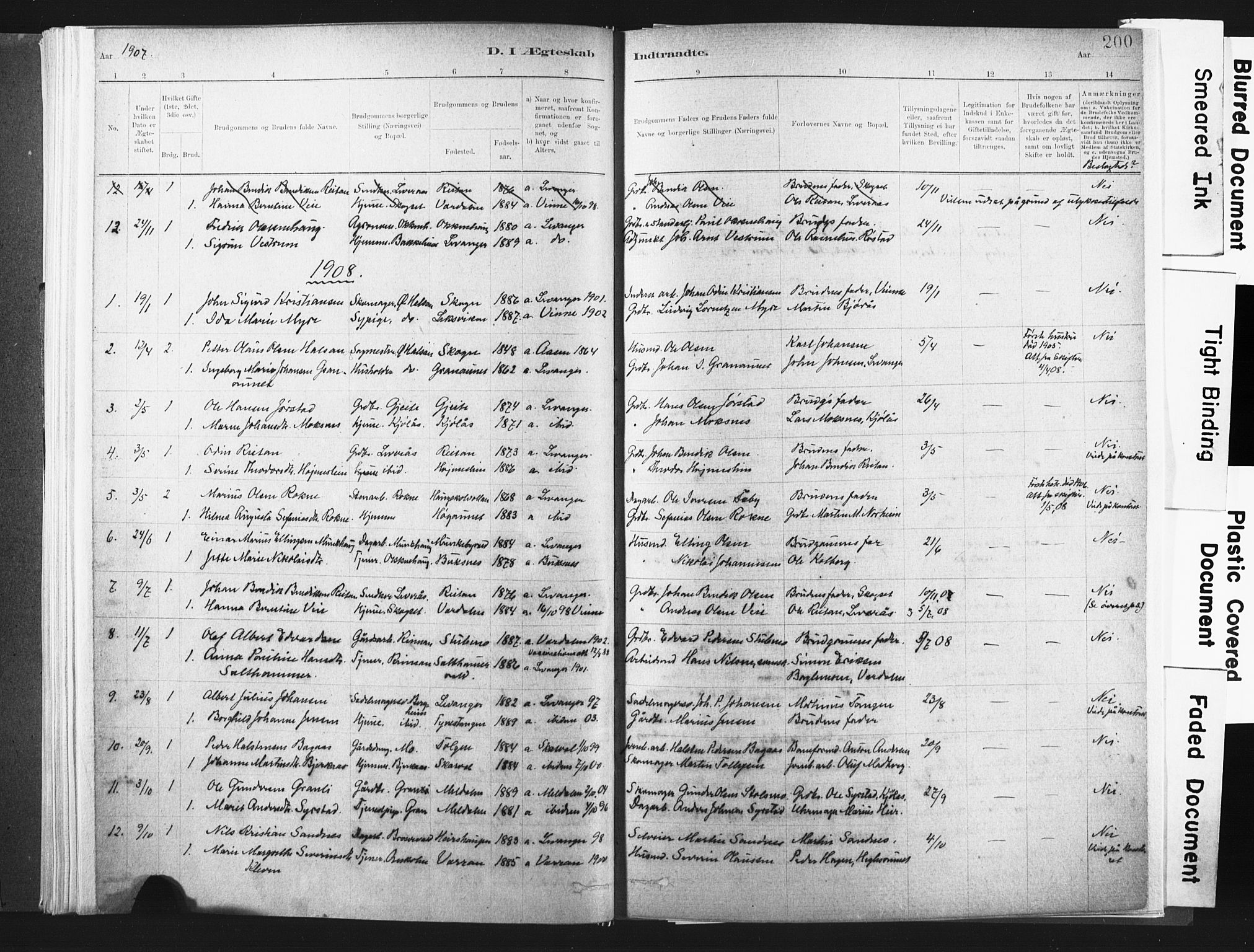 Ministerialprotokoller, klokkerbøker og fødselsregistre - Nord-Trøndelag, SAT/A-1458/721/L0207: Parish register (official) no. 721A02, 1880-1911, p. 200