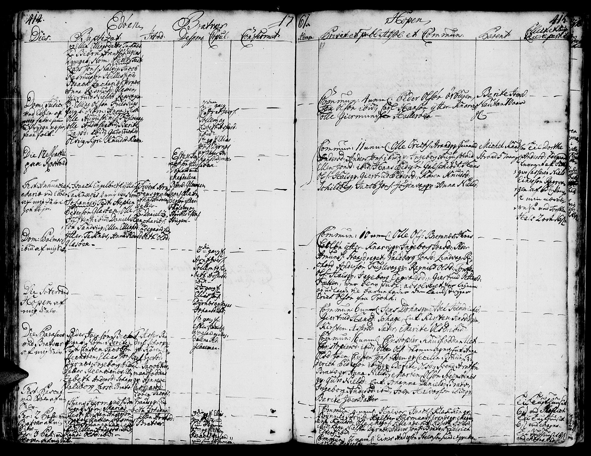 Ministerialprotokoller, klokkerbøker og fødselsregistre - Møre og Romsdal, AV/SAT-A-1454/581/L0931: Parish register (official) no. 581A01, 1751-1765, p. 414-415