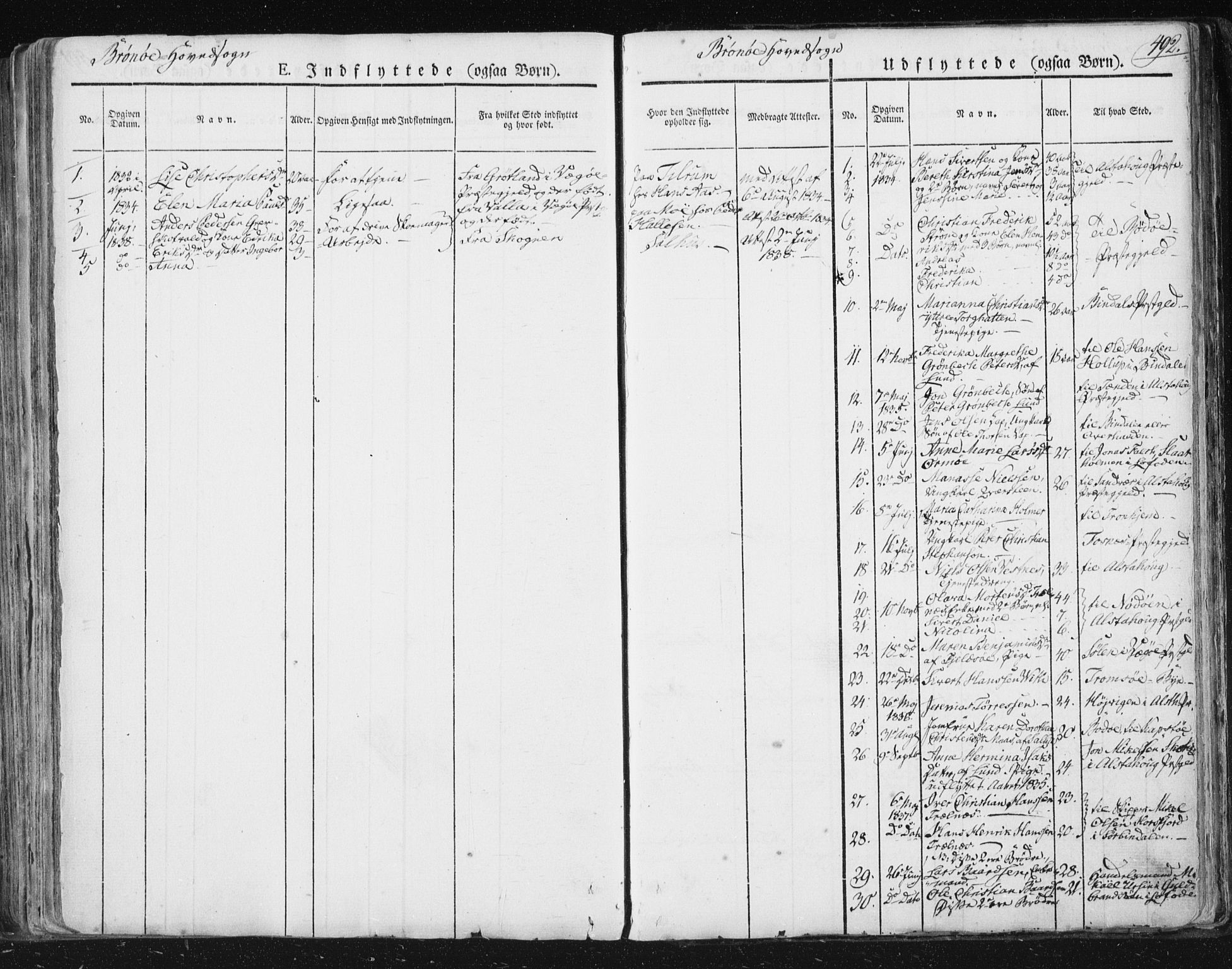 Ministerialprotokoller, klokkerbøker og fødselsregistre - Nordland, SAT/A-1459/813/L0198: Parish register (official) no. 813A08, 1834-1874, p. 492