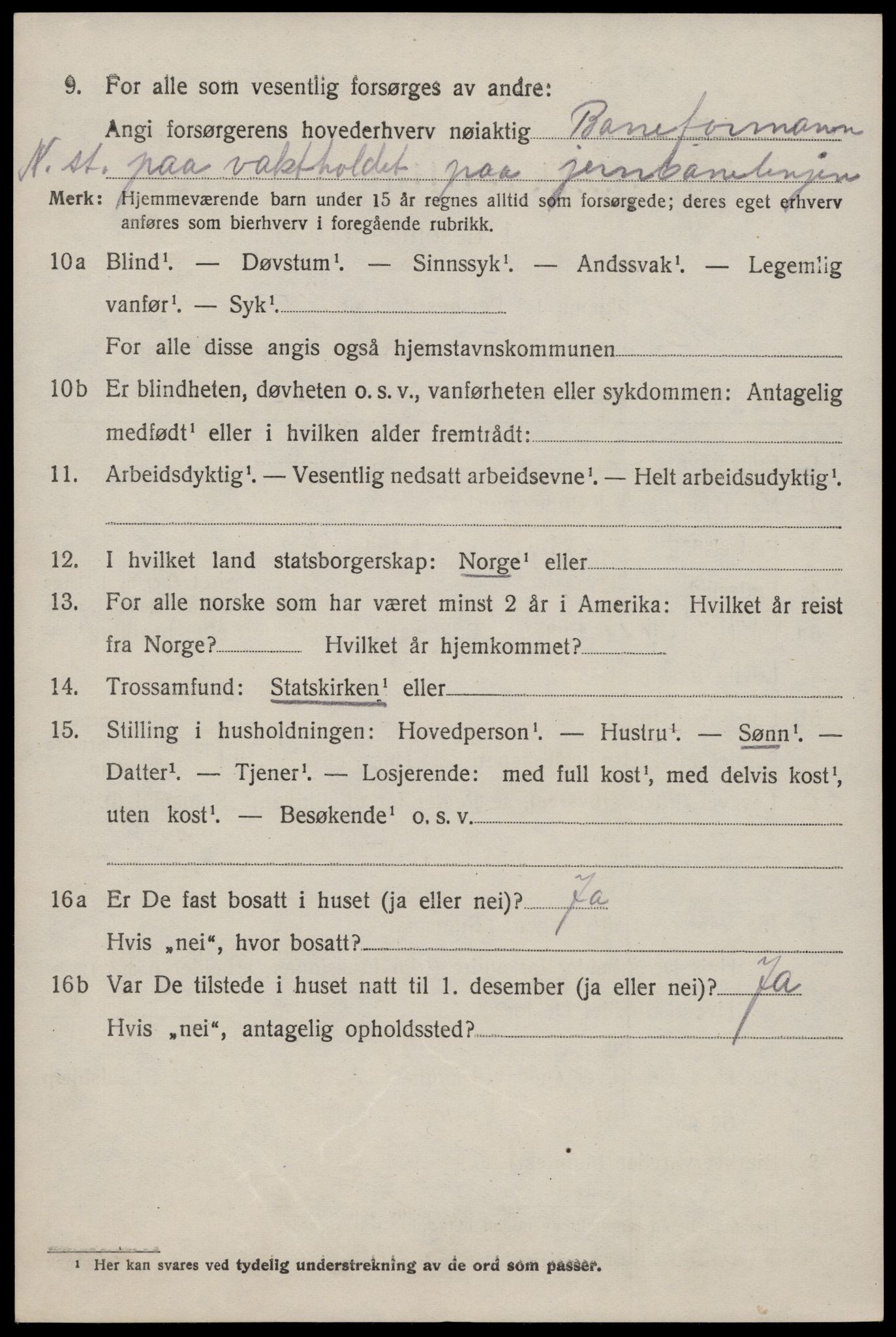 SAKO, 1920 census for Nissedal, 1920, p. 3018