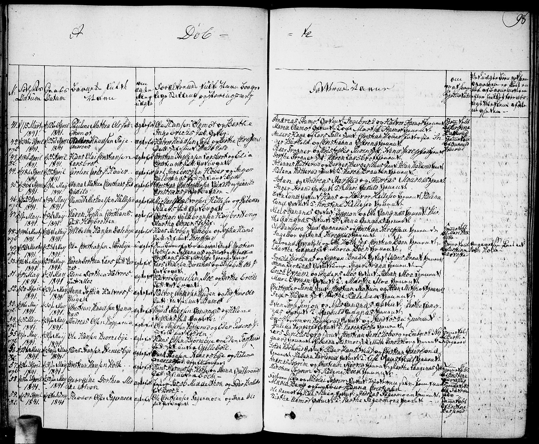 Høland prestekontor Kirkebøker, AV/SAO-A-10346a/F/Fa/L0008: Parish register (official) no. I 8, 1827-1845, p. 98