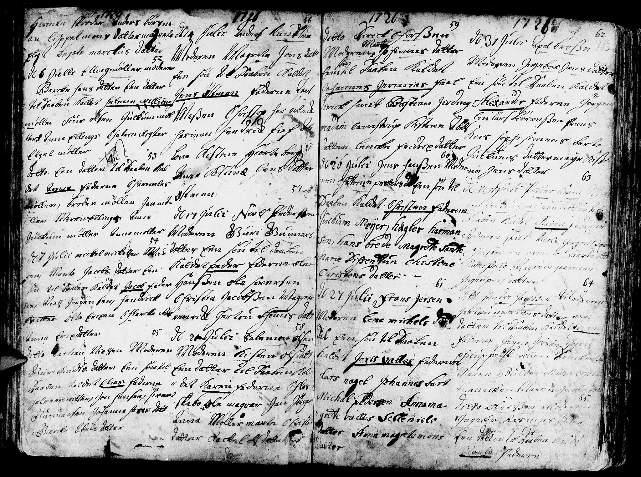 Nykirken Sokneprestembete, AV/SAB-A-77101/H/Haa/L0003: Parish register (official) no. A 3, 1717-1764, p. 103