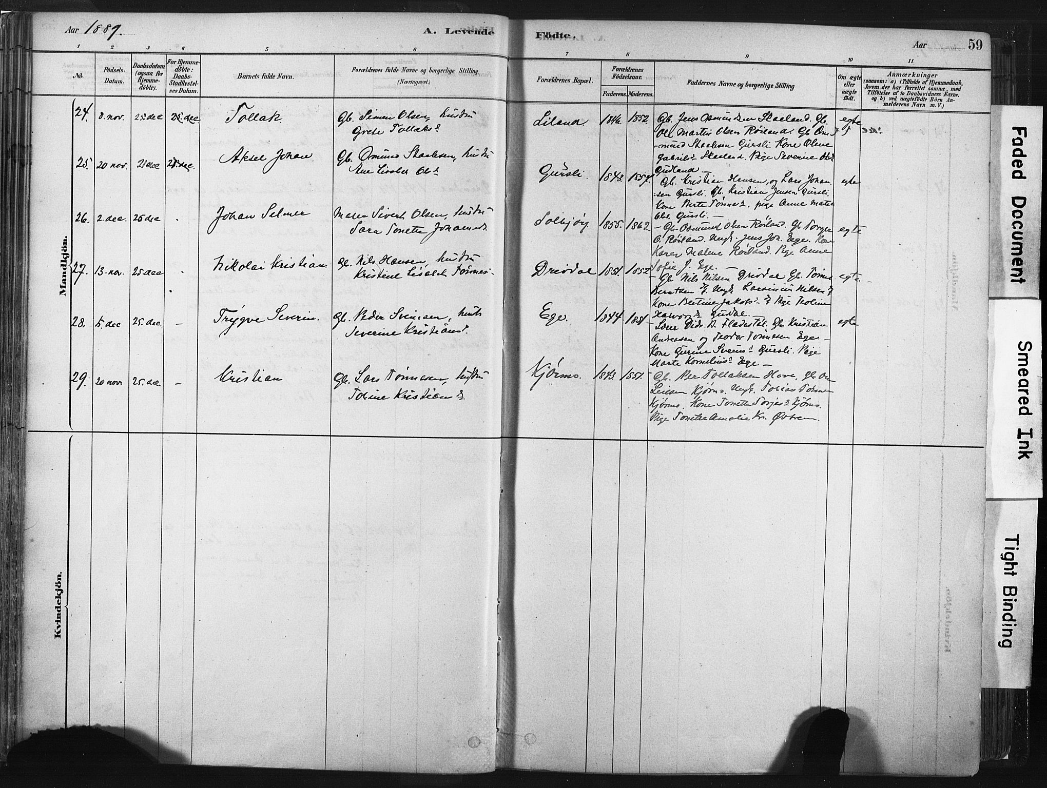 Lund sokneprestkontor, AV/SAST-A-101809/S06/L0011: Parish register (official) no. A 10, 1877-1904, p. 59