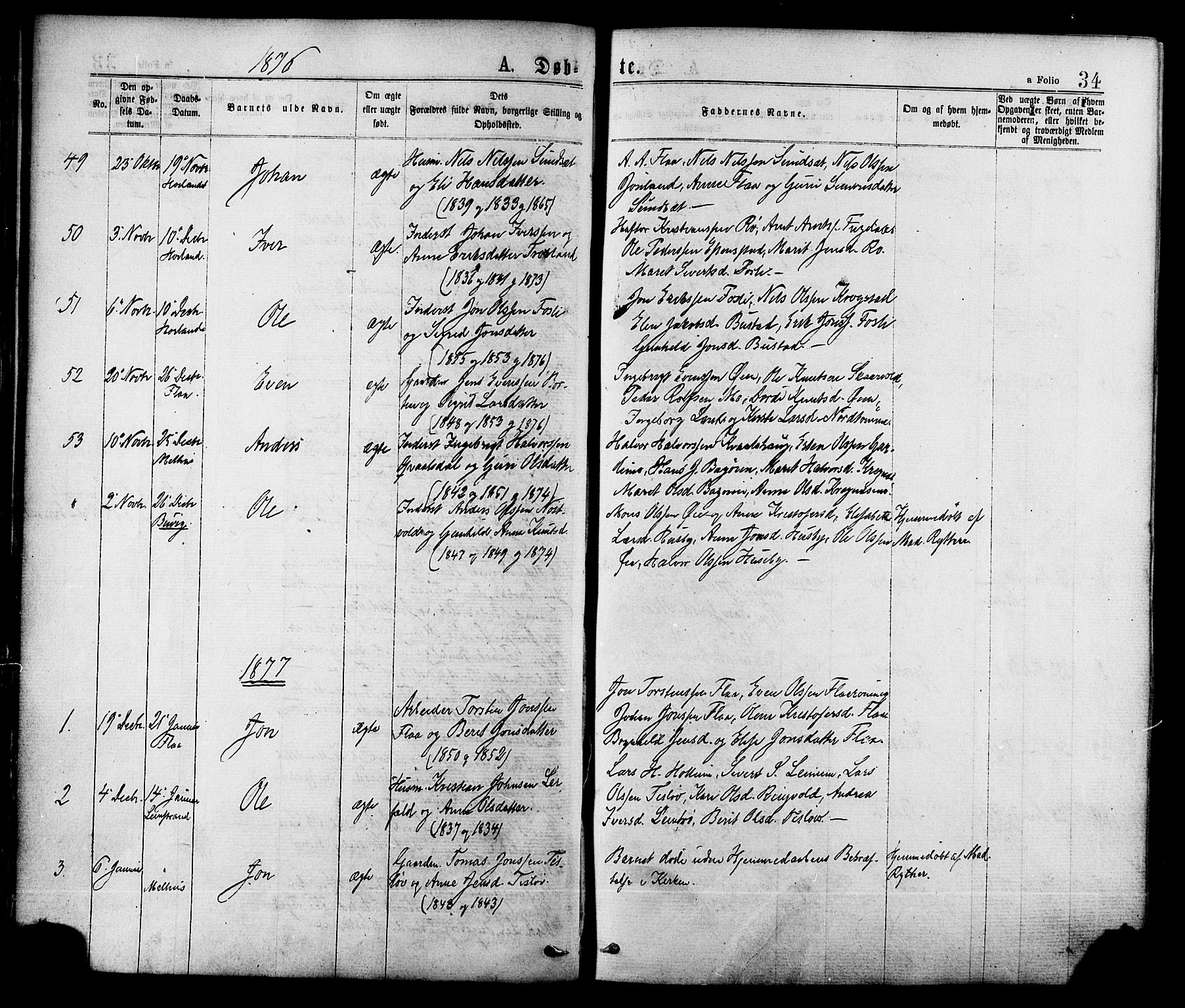 Ministerialprotokoller, klokkerbøker og fødselsregistre - Sør-Trøndelag, SAT/A-1456/691/L1079: Parish register (official) no. 691A11, 1873-1886, p. 34