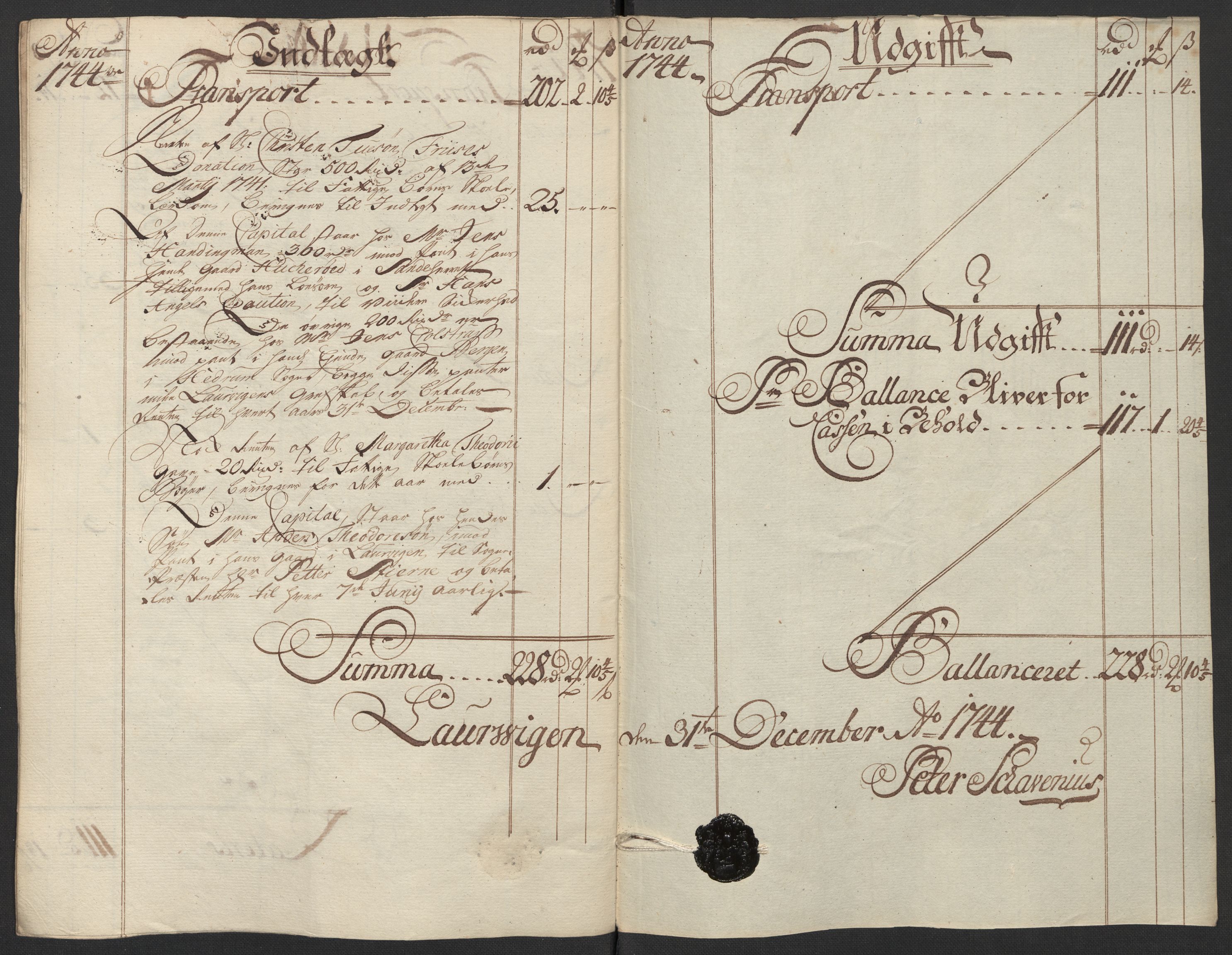 Kristiania tukthus, AV/SAO-A-10644/A/Ad/Adb/L0011: Innkomne skriv, rapporter og regnskap, 1742-1783, p. 28