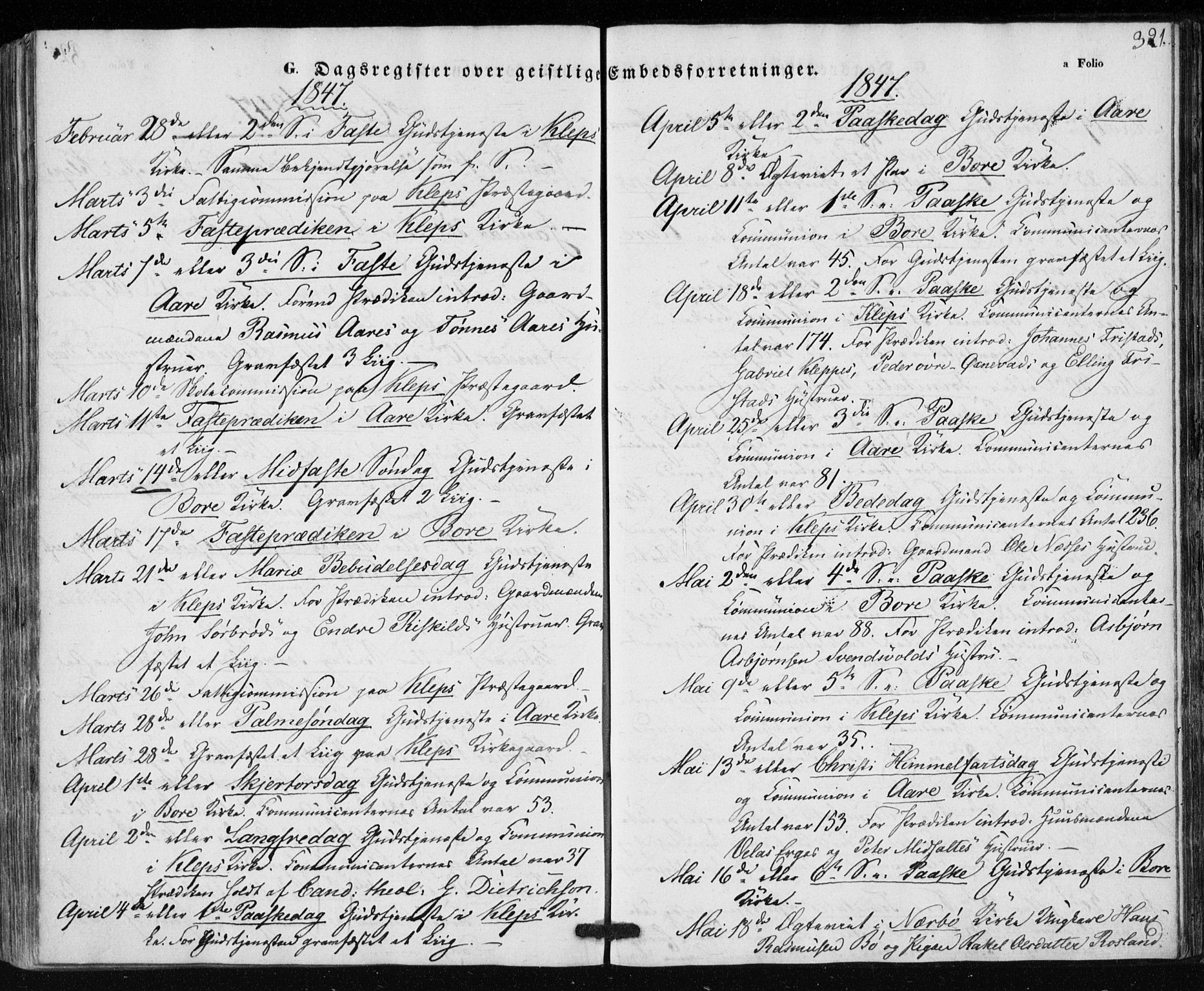 Klepp sokneprestkontor, AV/SAST-A-101803/001/3/30BA/L0004: Parish register (official) no. A 4, 1842-1852, p. 321