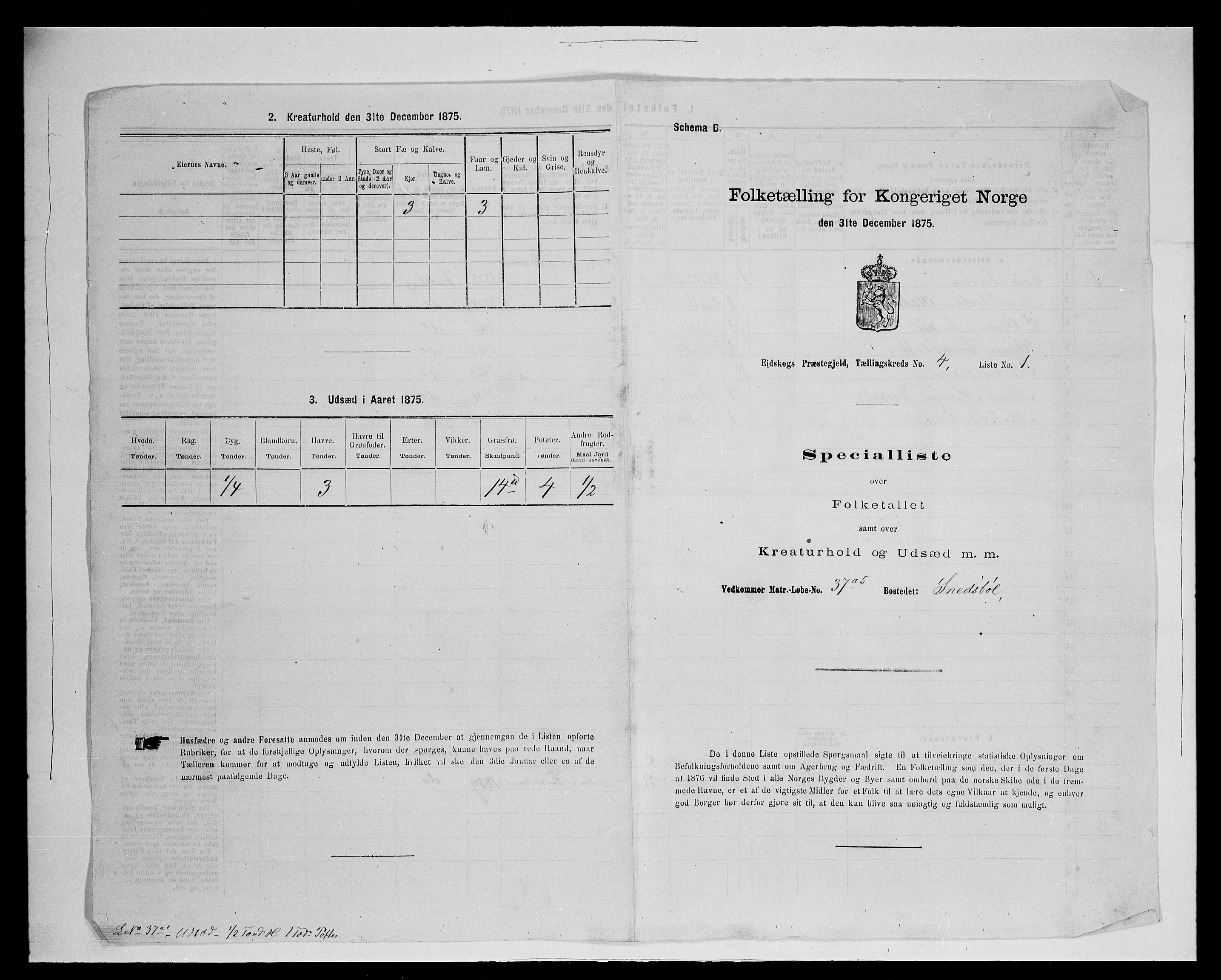 SAH, 1875 census for 0420P Eidskog, 1875, p. 668