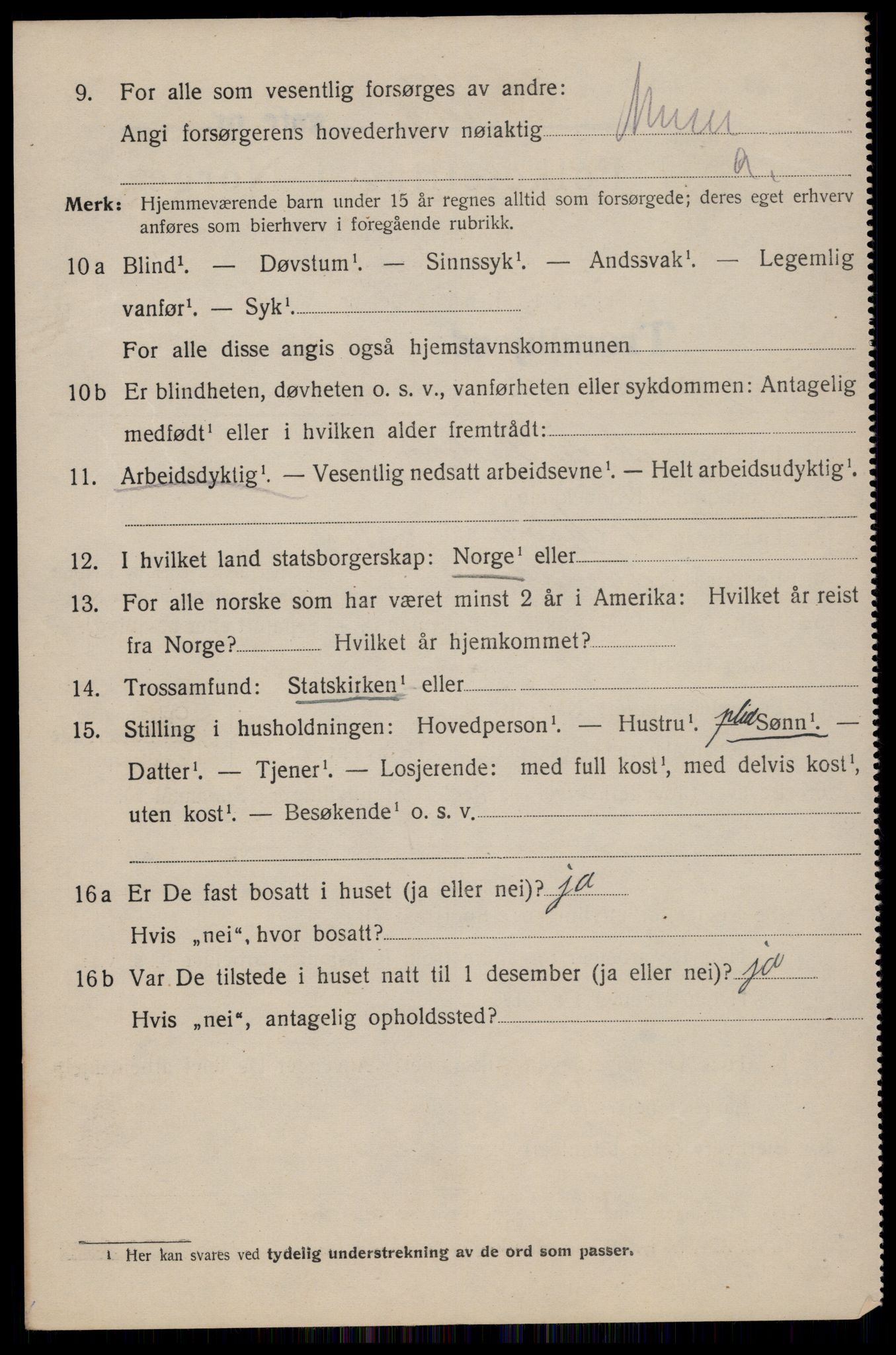 SAT, 1920 census for Trondheim, 1920, p. 106365