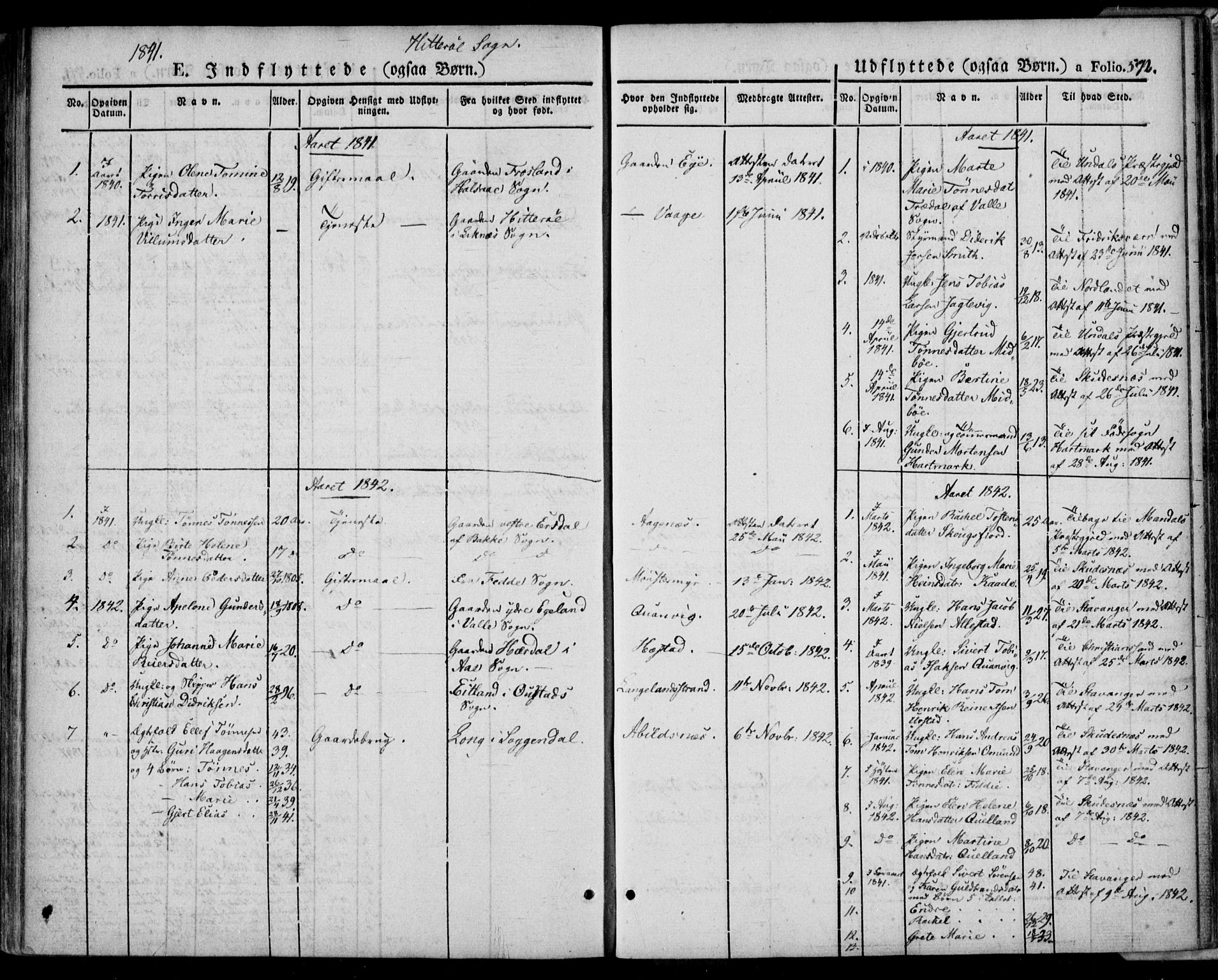 Flekkefjord sokneprestkontor, SAK/1111-0012/F/Fa/Fac/L0004: Parish register (official) no. A 4, 1841-1849, p. 572