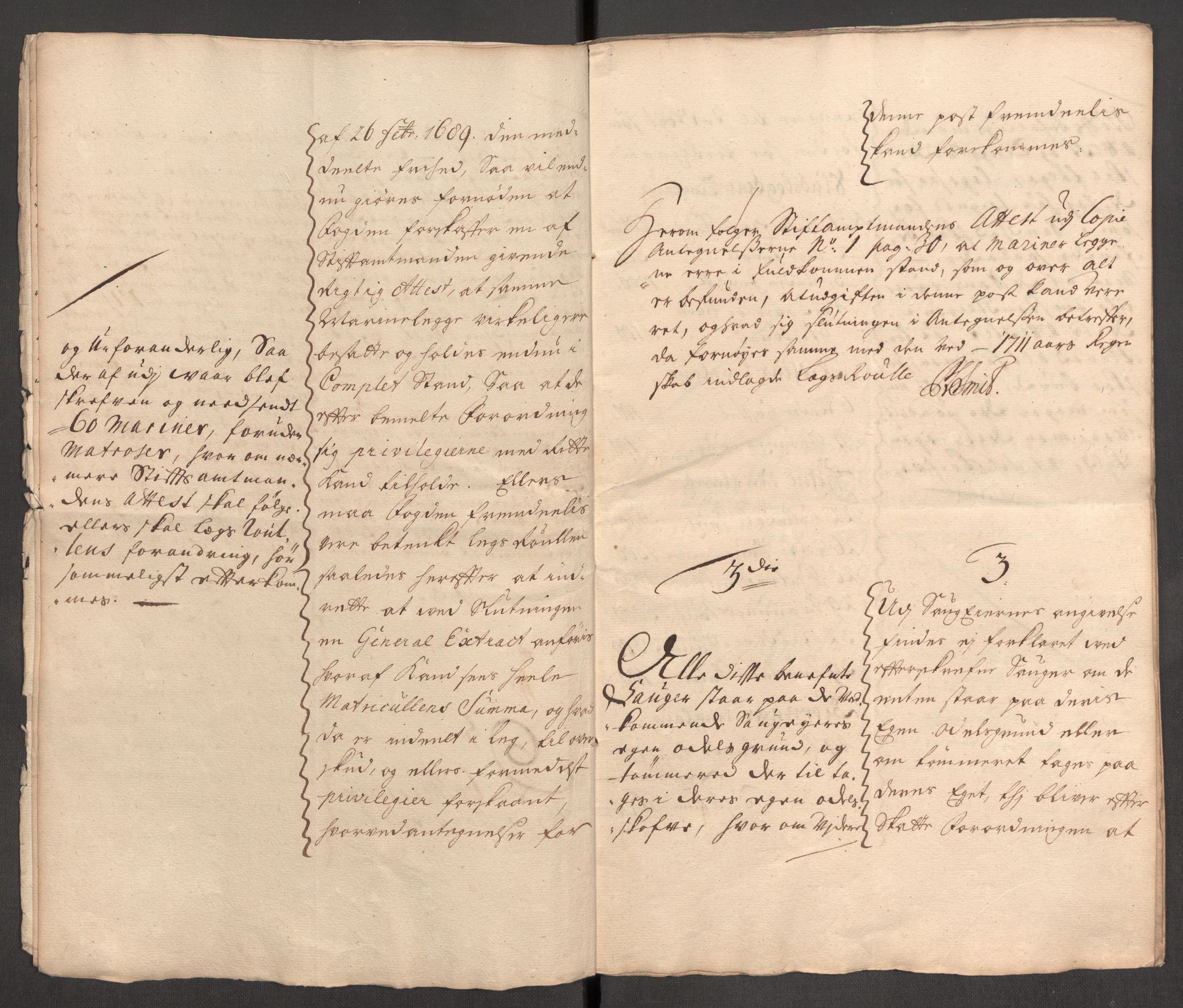 Rentekammeret inntil 1814, Reviderte regnskaper, Fogderegnskap, AV/RA-EA-4092/R57/L3858: Fogderegnskap Fosen, 1708-1709, p. 401