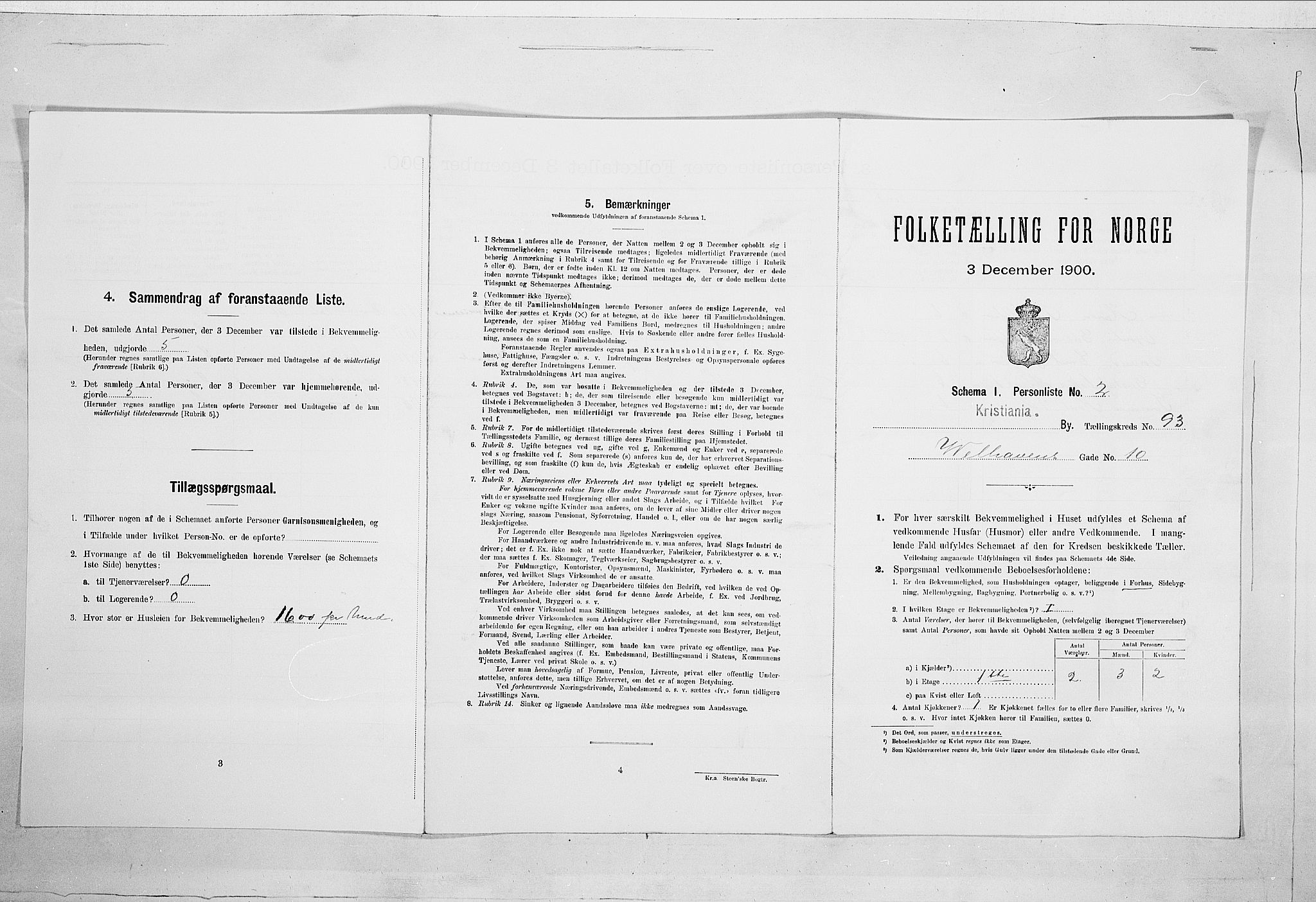 SAO, 1900 census for Kristiania, 1900, p. 111046
