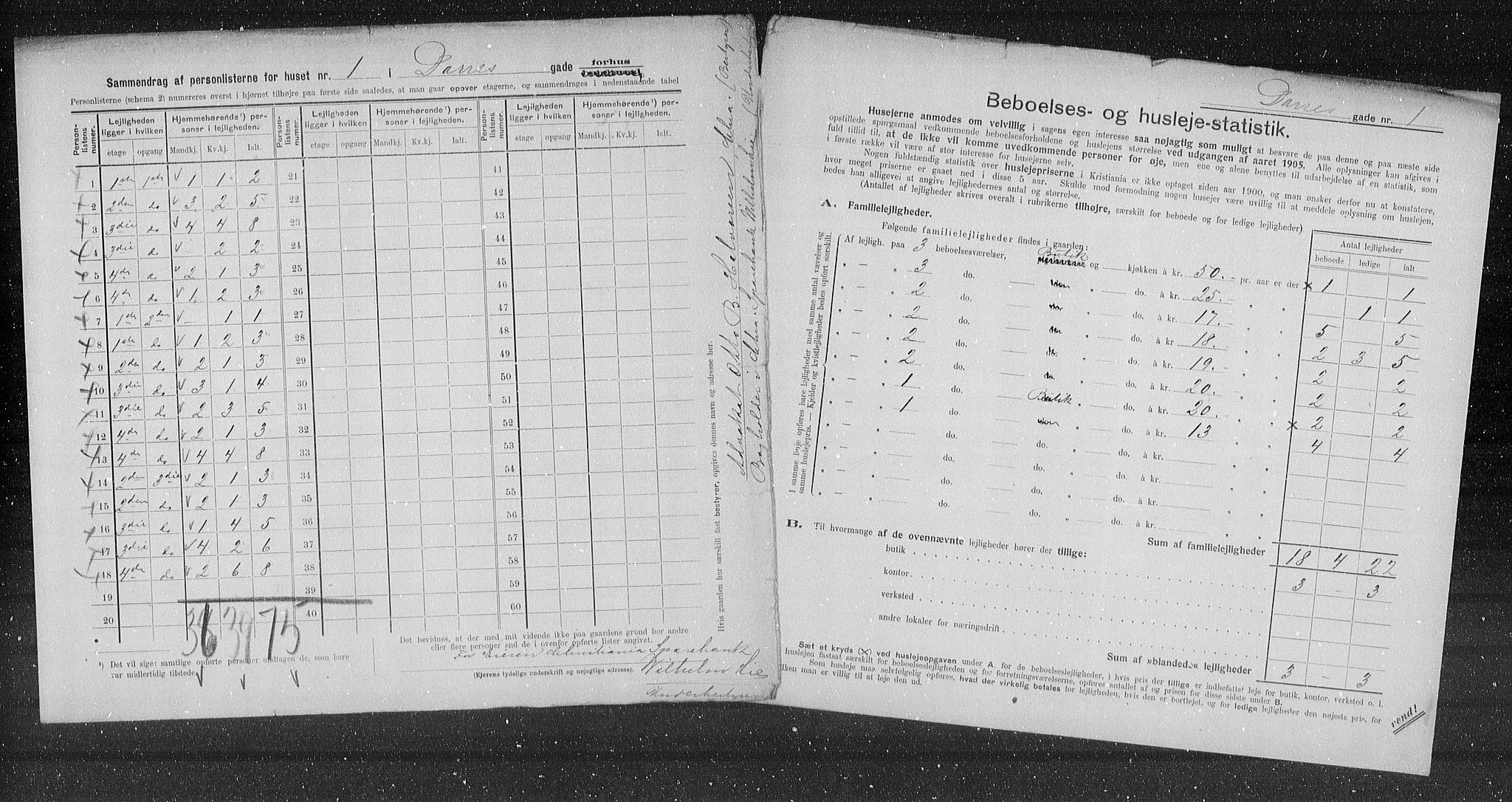 OBA, Municipal Census 1905 for Kristiania, 1905, p. 7963