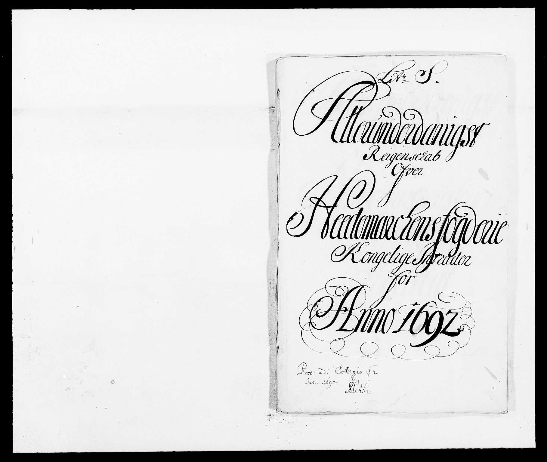 Rentekammeret inntil 1814, Reviderte regnskaper, Fogderegnskap, RA/EA-4092/R16/L1031: Fogderegnskap Hedmark, 1689-1692, p. 1