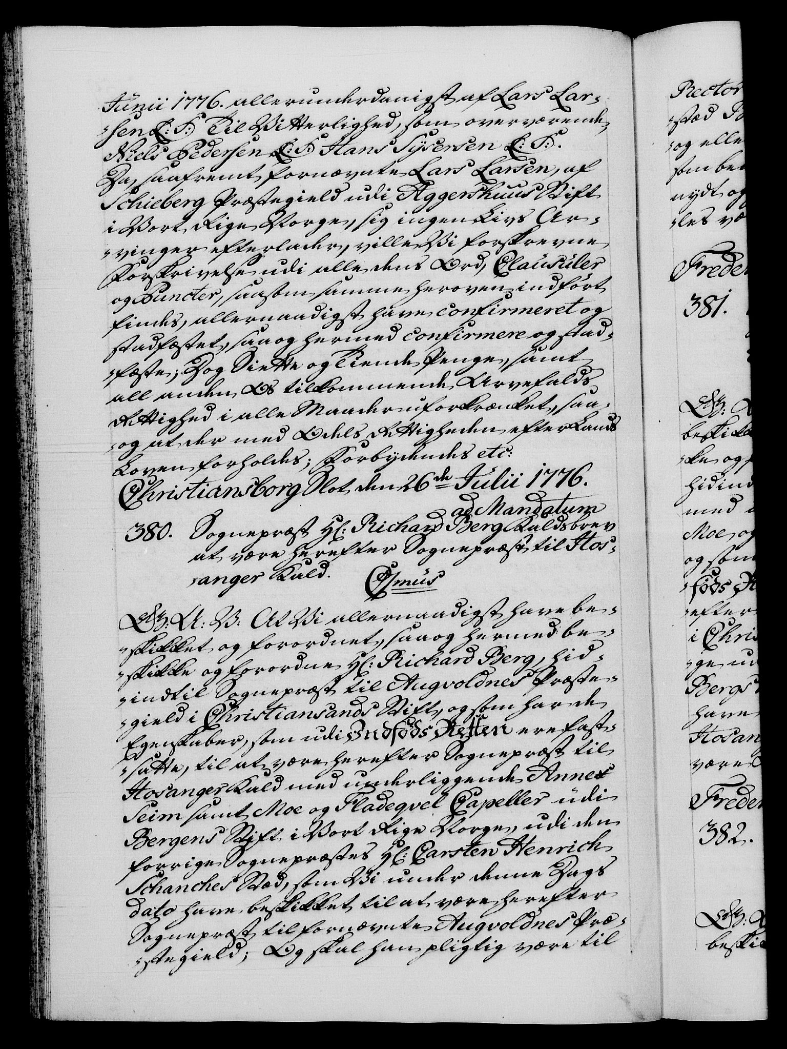 Danske Kanselli 1572-1799, RA/EA-3023/F/Fc/Fca/Fcaa/L0047: Norske registre, 1776-1778, p. 259b