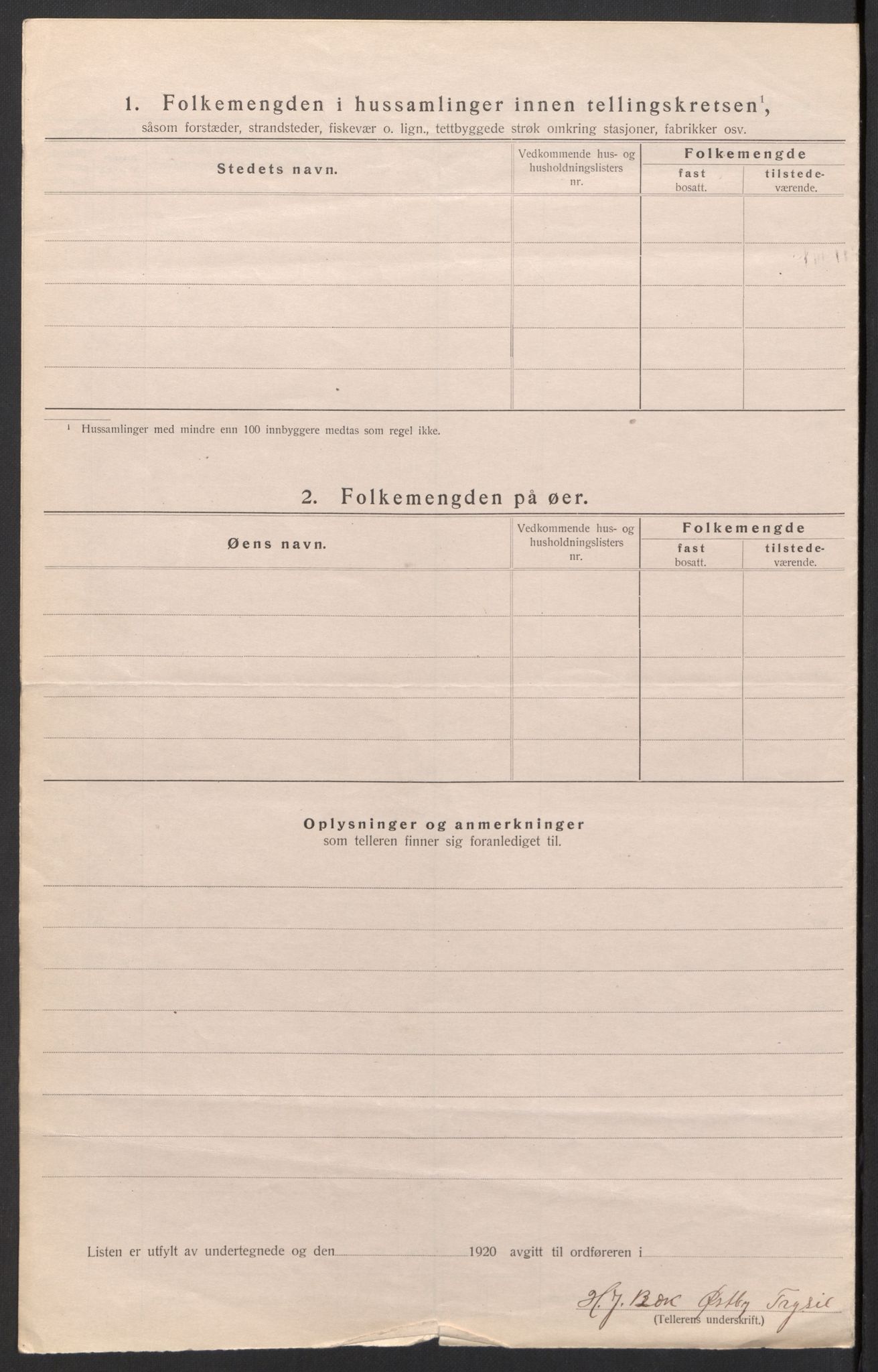 SAH, 1920 census for Trysil, 1920, p. 29