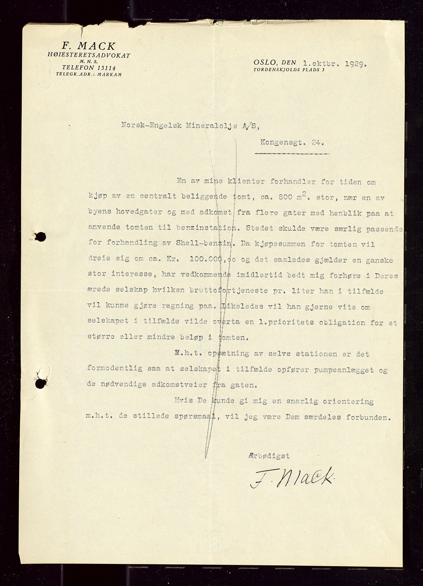 Pa 1521 - A/S Norske Shell, SAST/A-101915/E/Ea/Eaa/L0018: Sjefskorrespondanse, 1929, p. 256