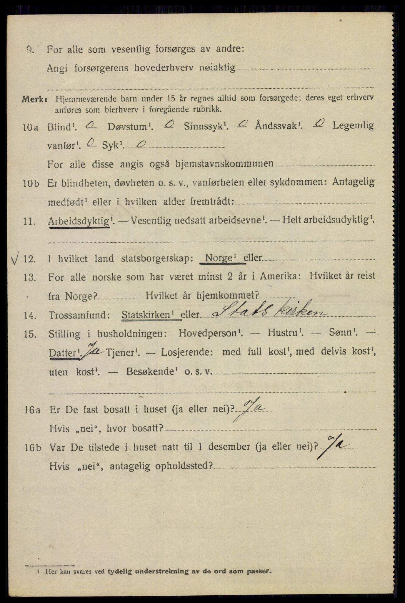 SAO, 1920 census for Kristiania, 1920, p. 539736