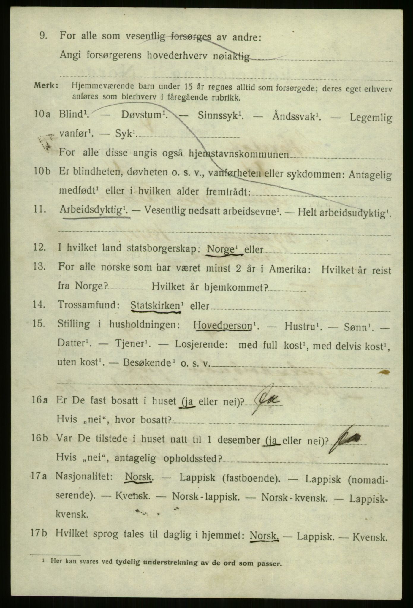 SATØ, 1920 census for Harstad, 1920, p. 4501