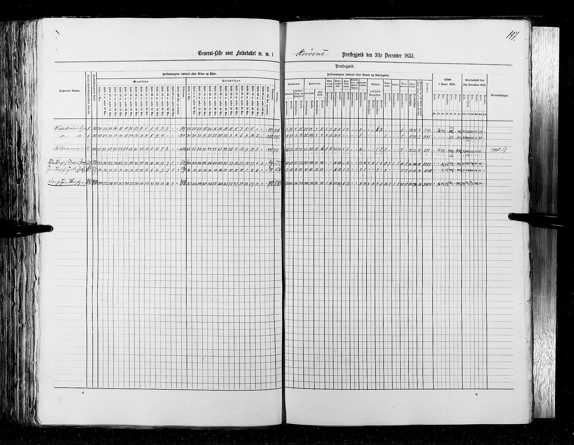 RA, Census 1855, vol. 4: Stavanger amt og Søndre Bergenhus amt, 1855, p. 197