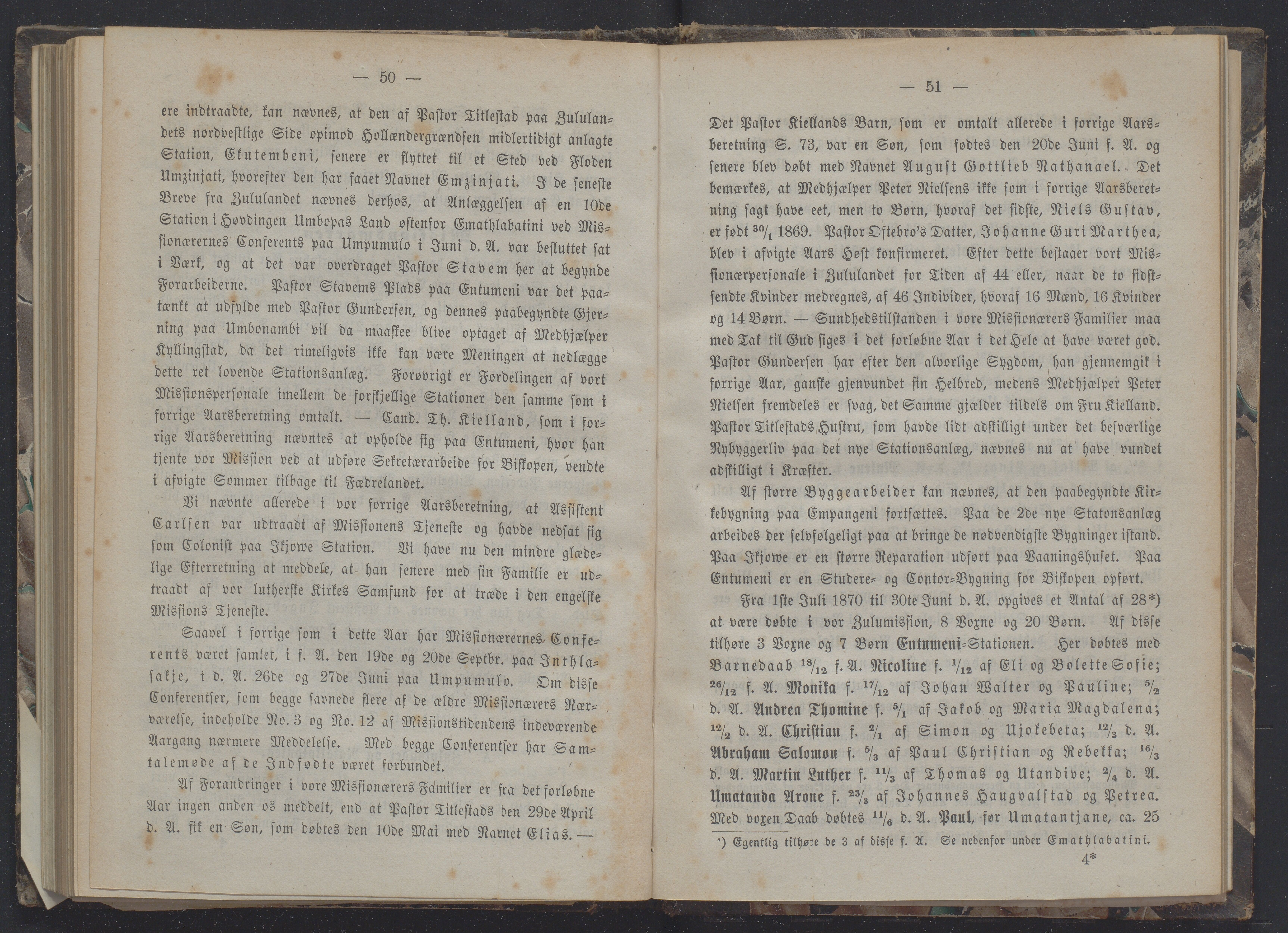 Det Norske Misjonsselskap - hovedadministrasjonen, VID/MA-A-1045/D/Db/Dba/L0337/0010: Beretninger, Bøker, Skrifter o.l   / Årsberetninger 29 , 1871, p. 50-51