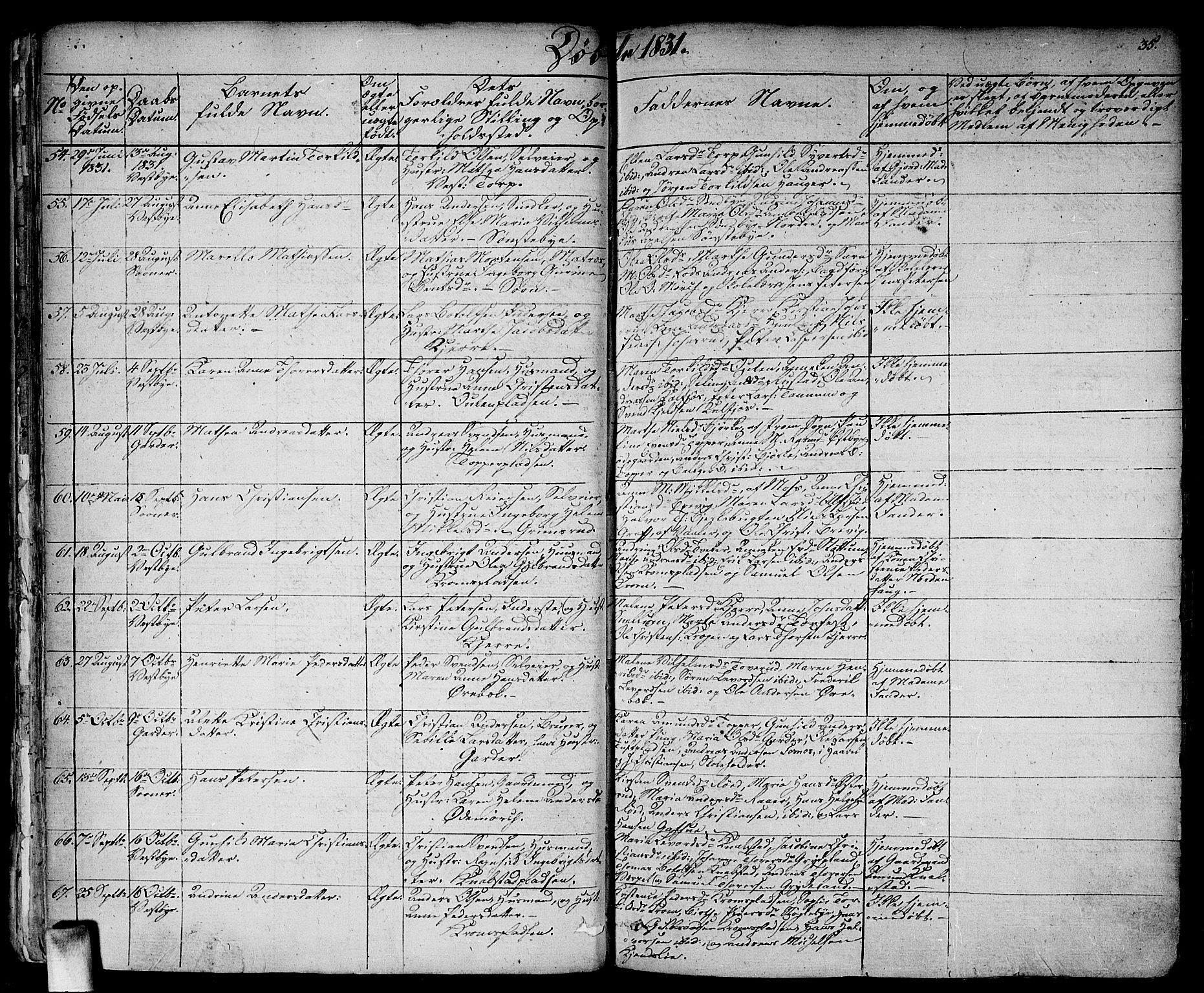 Vestby prestekontor Kirkebøker, AV/SAO-A-10893/F/Fa/L0006: Parish register (official) no. I 6, 1827-1849, p. 35