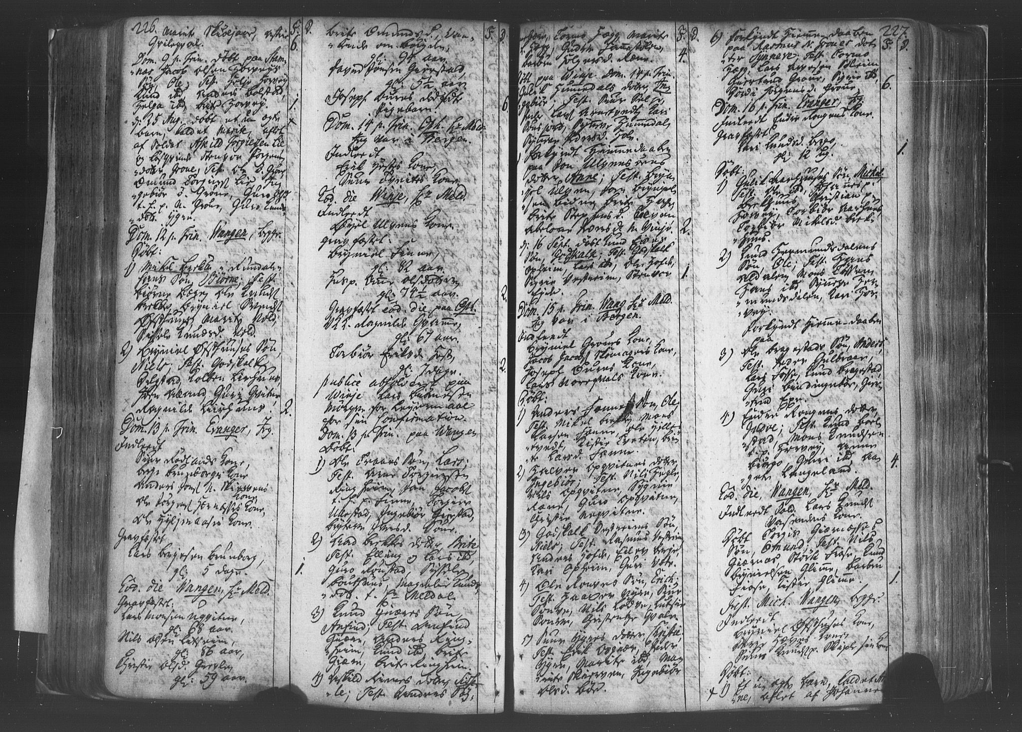 Voss sokneprestembete, SAB/A-79001/H/Haa: Parish register (official) no. A 8, 1752-1780, p. 226-227