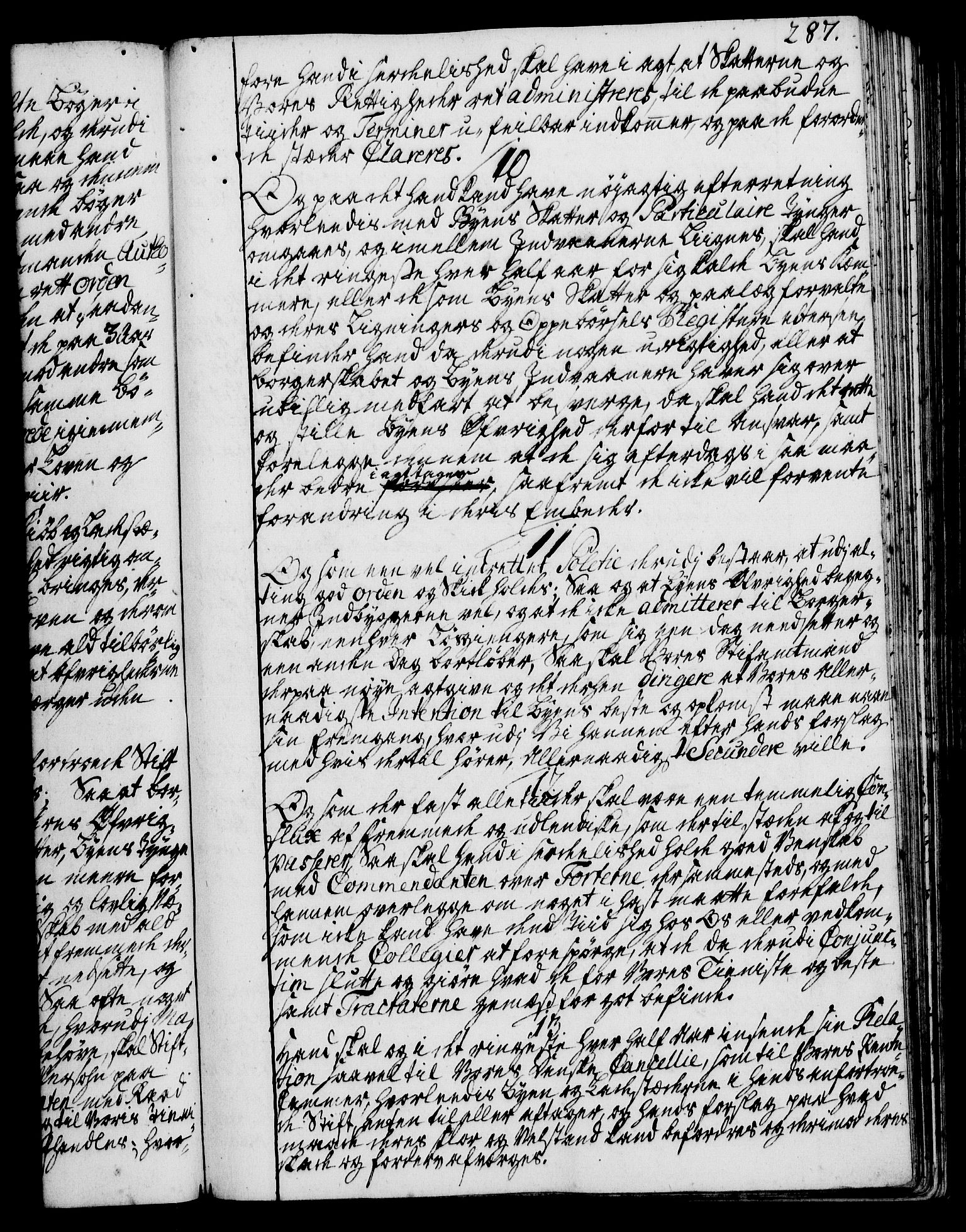 Rentekammeret, Kammerkanselliet, RA/EA-3111/G/Gg/Ggi/L0002: Norsk instruksjonsprotokoll med register (merket RK 53.35), 1729-1751, p. 287