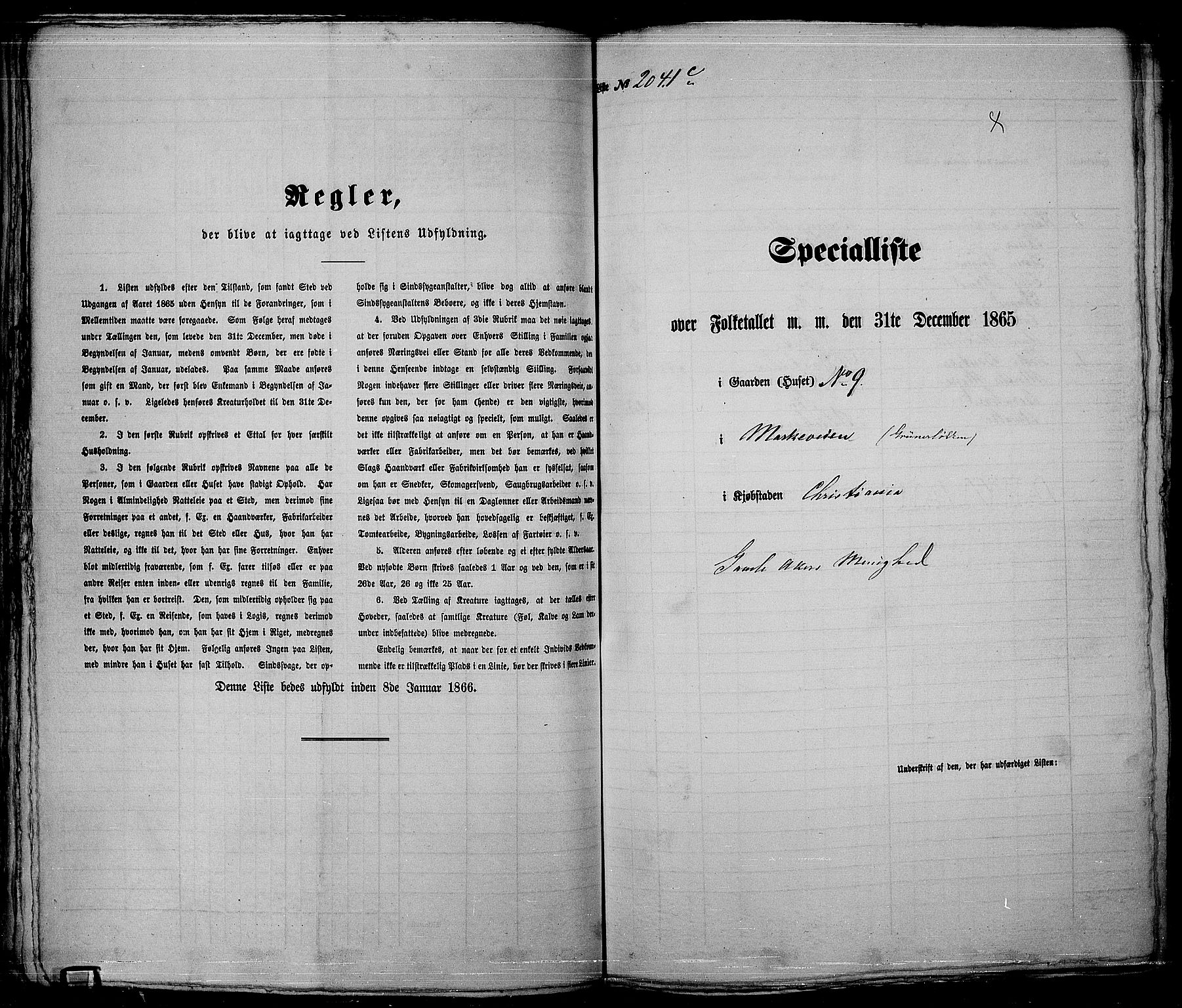 RA, 1865 census for Kristiania, 1865, p. 4561