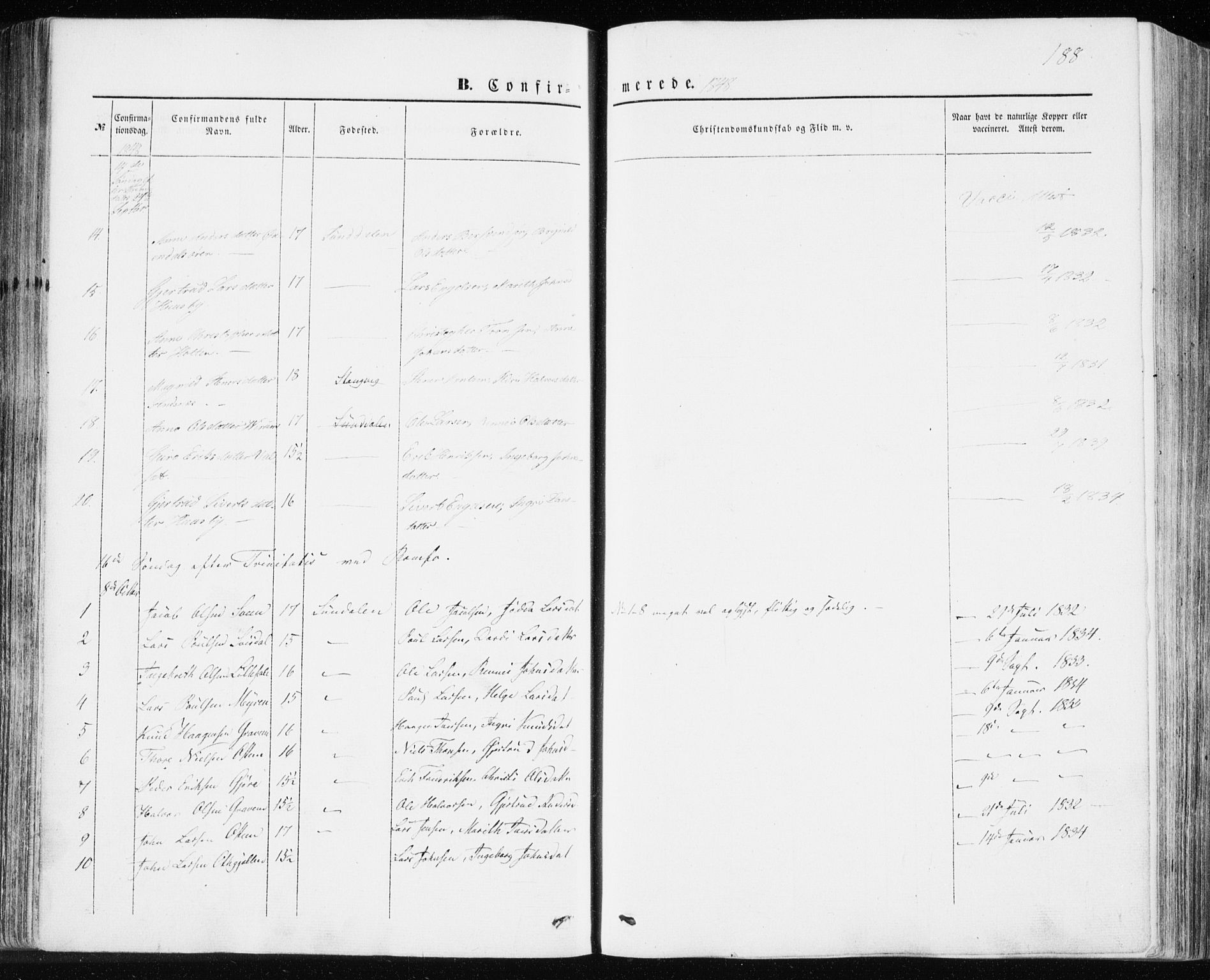 Ministerialprotokoller, klokkerbøker og fødselsregistre - Møre og Romsdal, AV/SAT-A-1454/590/L1013: Parish register (official) no. 590A05, 1847-1877, p. 188