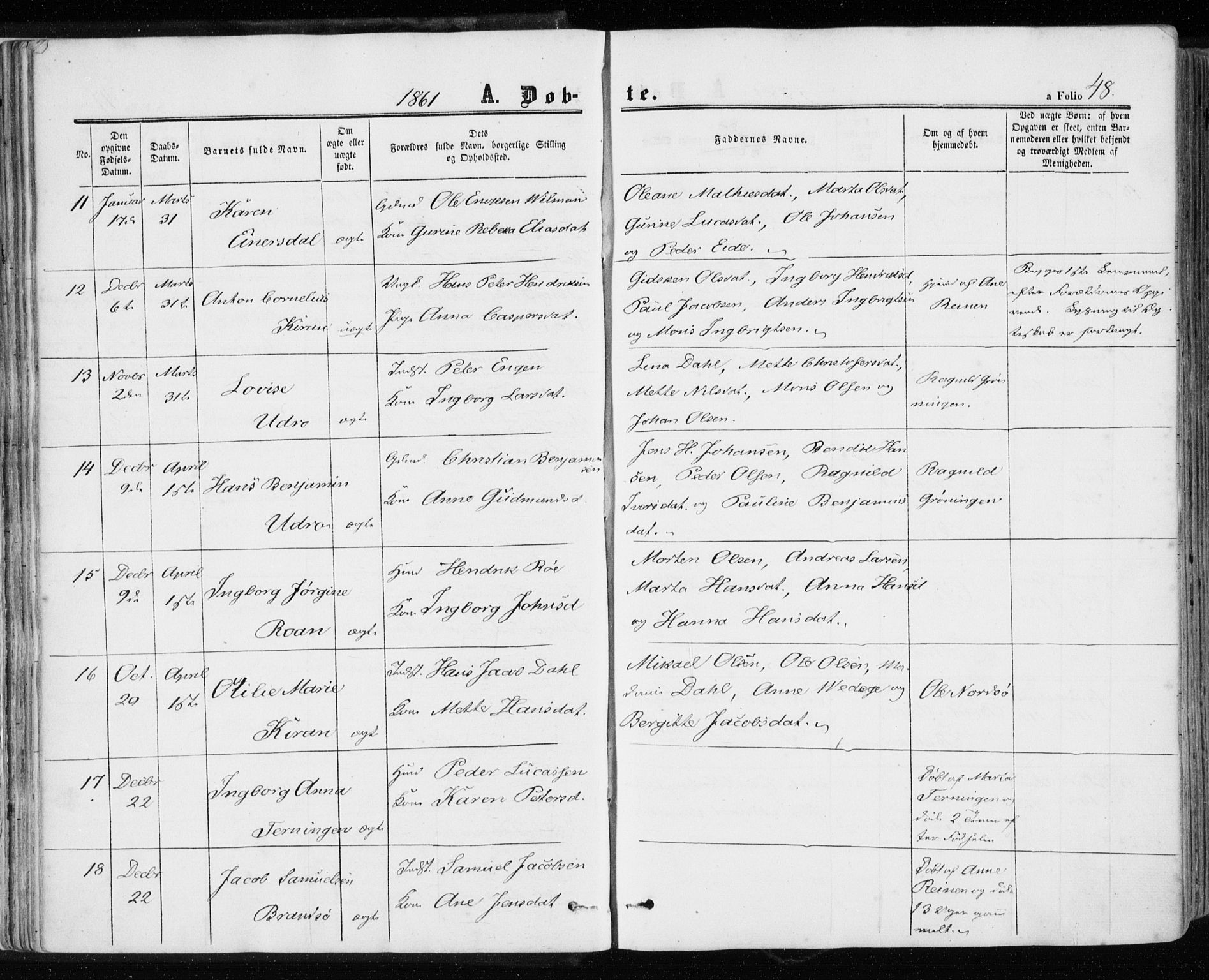 Ministerialprotokoller, klokkerbøker og fødselsregistre - Sør-Trøndelag, AV/SAT-A-1456/657/L0705: Parish register (official) no. 657A06, 1858-1867, p. 48