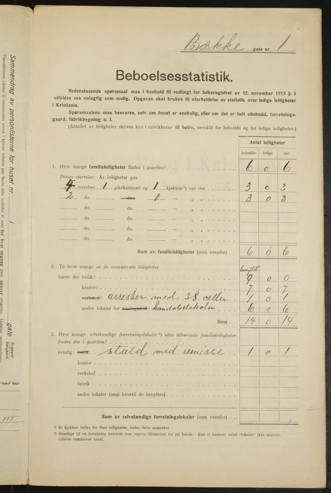 OBA, Municipal Census 1916 for Kristiania, 1916, p. 11068