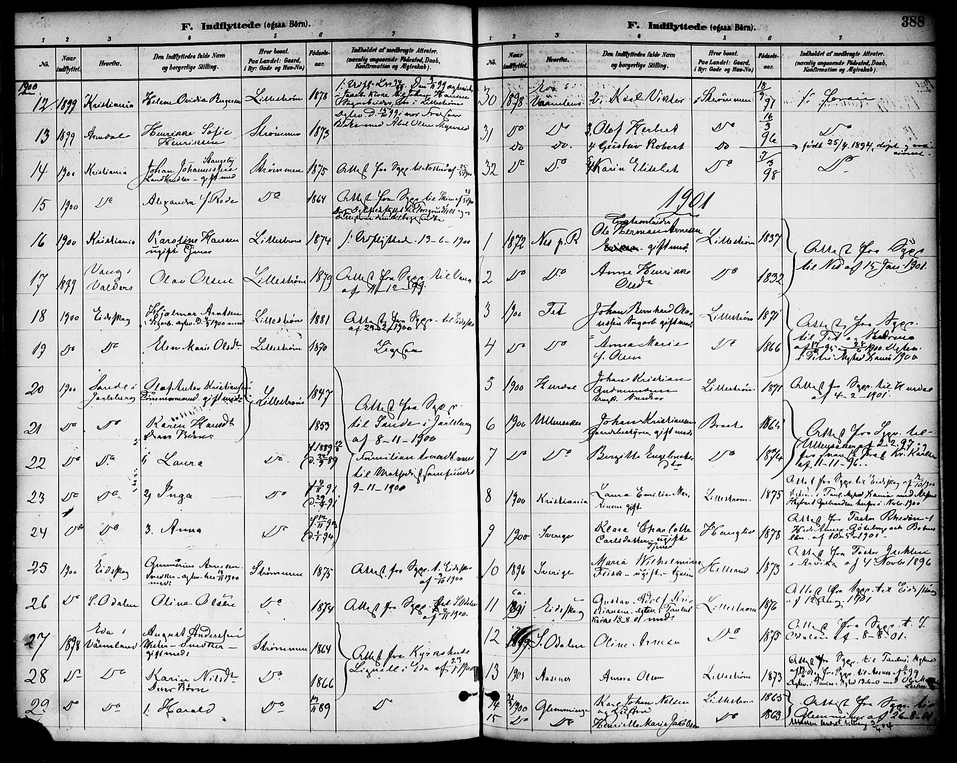 Skedsmo prestekontor Kirkebøker, SAO/A-10033a/F/Fa/L0014: Parish register (official) no. I 14, 1892-1901, p. 388