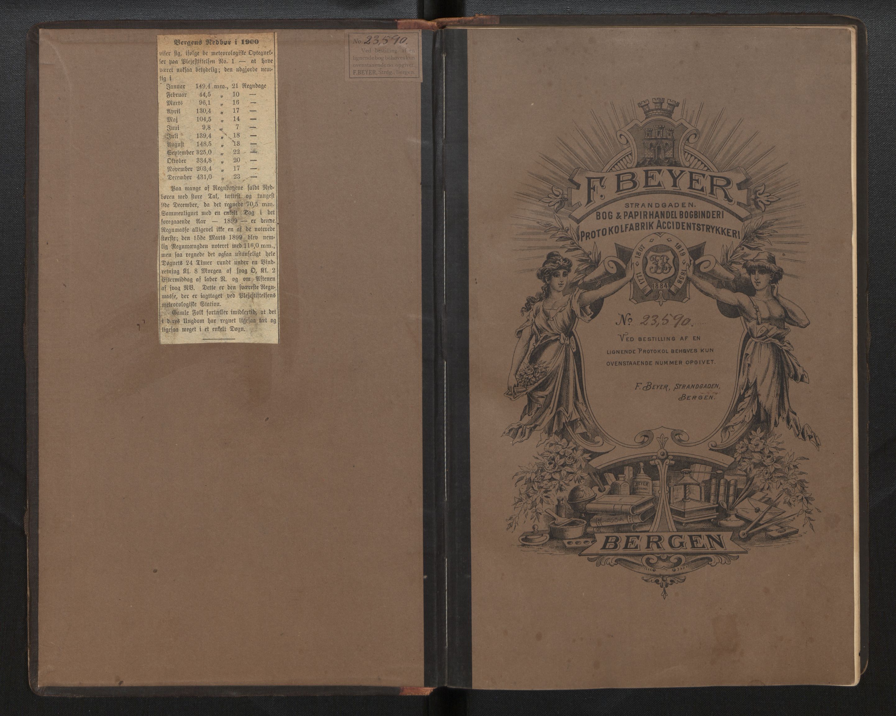 Lepraarkiver - Pleiestiftelsen for spedalske no.1, SAB/A-60601/E/L0004: Observasjonsprotokoll, 1900-1905