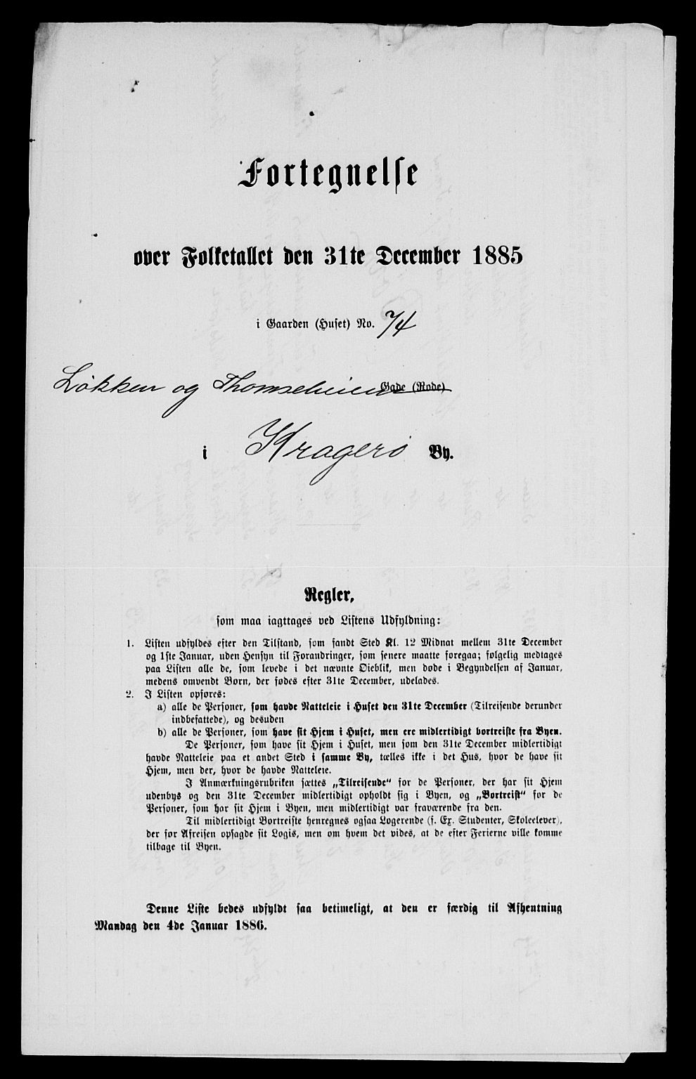 SAKO, 1885 census for 0801 Kragerø, 1885, p. 802