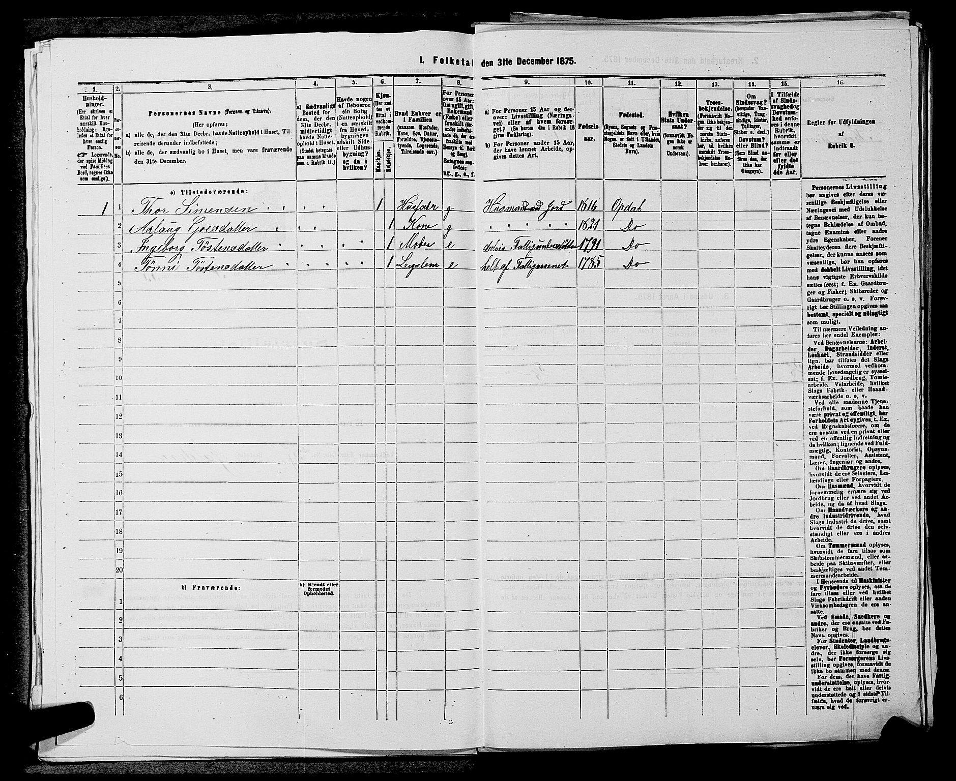 SAKO, 1875 census for 0633P Nore, 1875, p. 349
