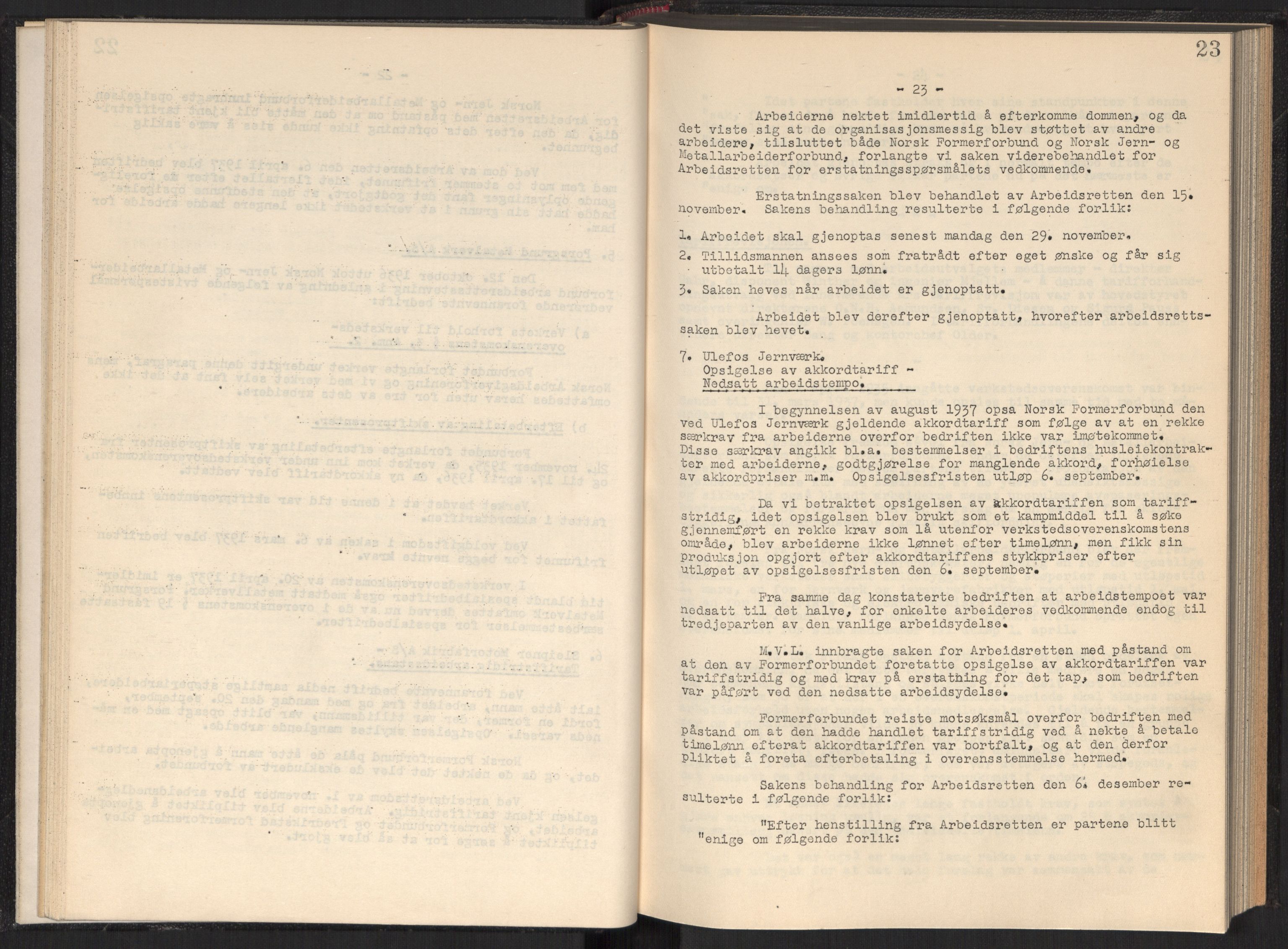 Teknologibedriftenes Landsforening TBL, RA/PA-1700/A/Ad/L0006: Årsberetning med register, 1937-1943, p. 23