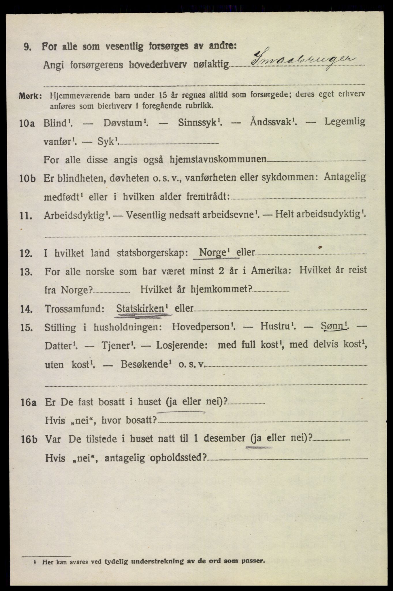 SAH, 1920 census for Øvre Rendal, 1920, p. 2672