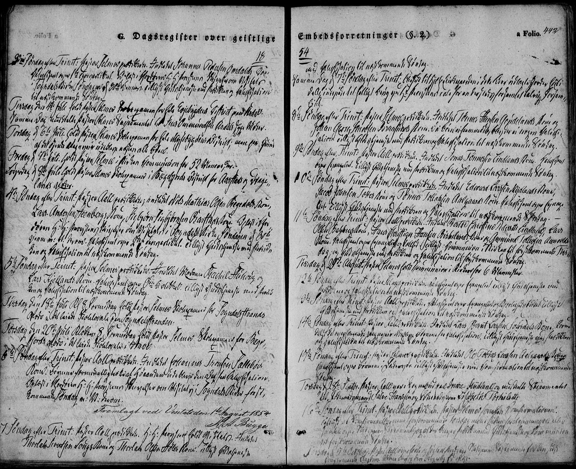 Sokndal sokneprestkontor, AV/SAST-A-101808: Parish register (official) no. A 8.2, 1842-1857, p. 442