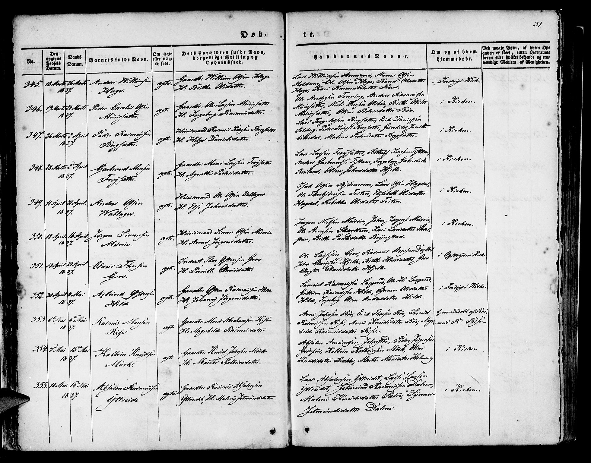 Innvik sokneprestembete, AV/SAB-A-80501: Parish register (official) no. A 4I, 1831-1846, p. 31