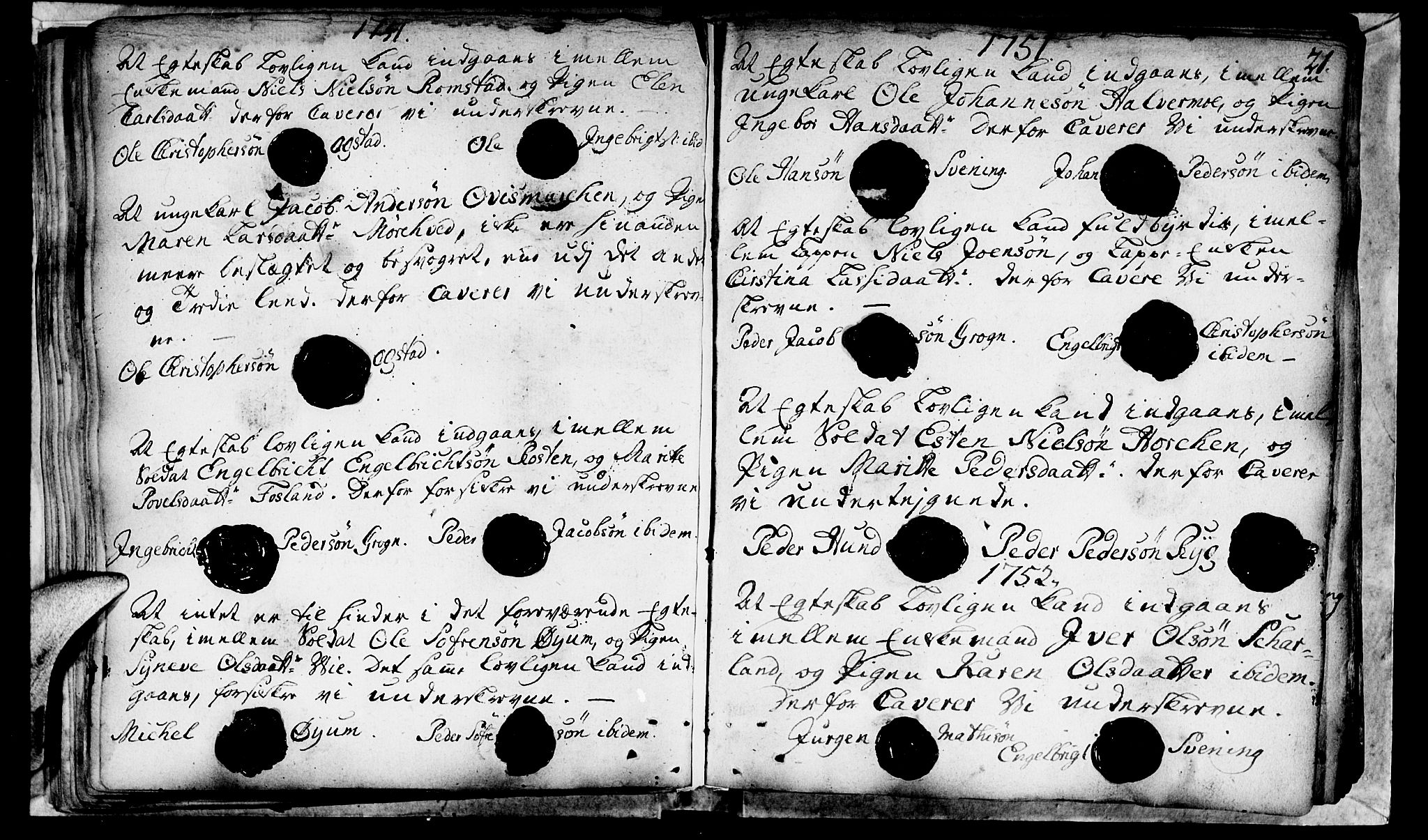 Ministerialprotokoller, klokkerbøker og fødselsregistre - Nord-Trøndelag, SAT/A-1458/764/L0541: Parish register (official) no. 764A01, 1745-1758, p. 21