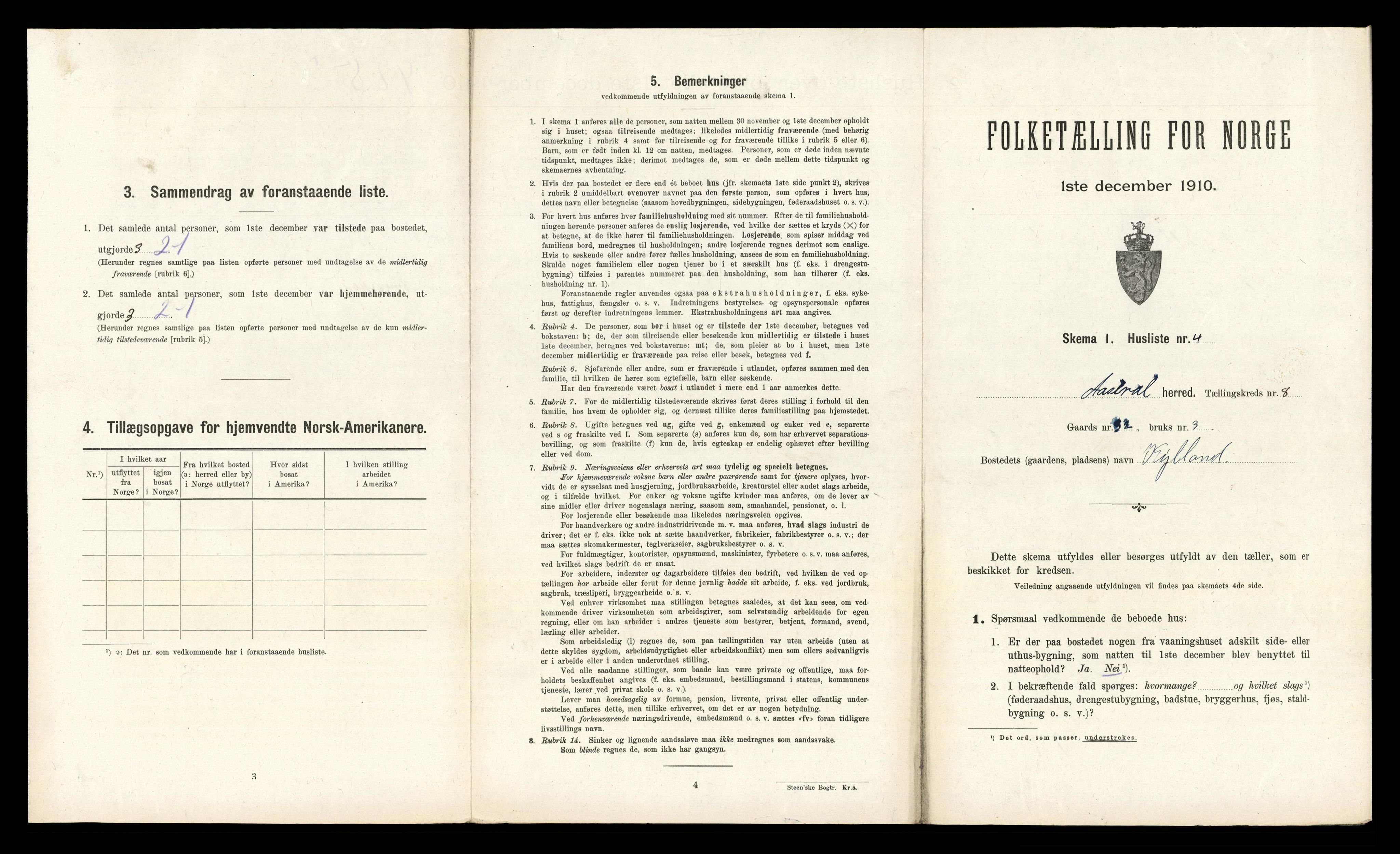 RA, 1910 census for Åseral, 1910, p. 391