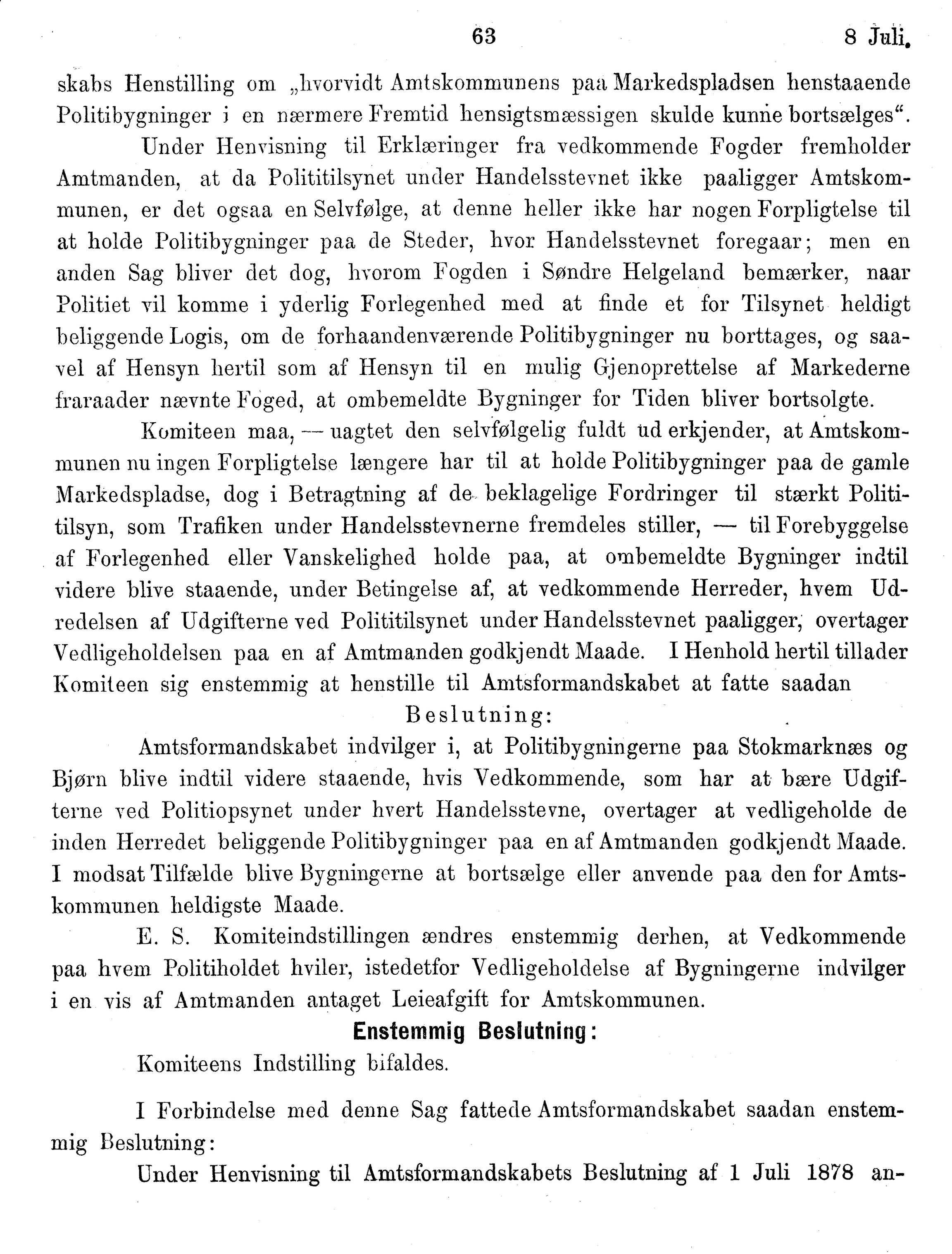 Nordland Fylkeskommune. Fylkestinget, AIN/NFK-17/176/A/Ac/L0014: Fylkestingsforhandlinger 1881-1885, 1881-1885